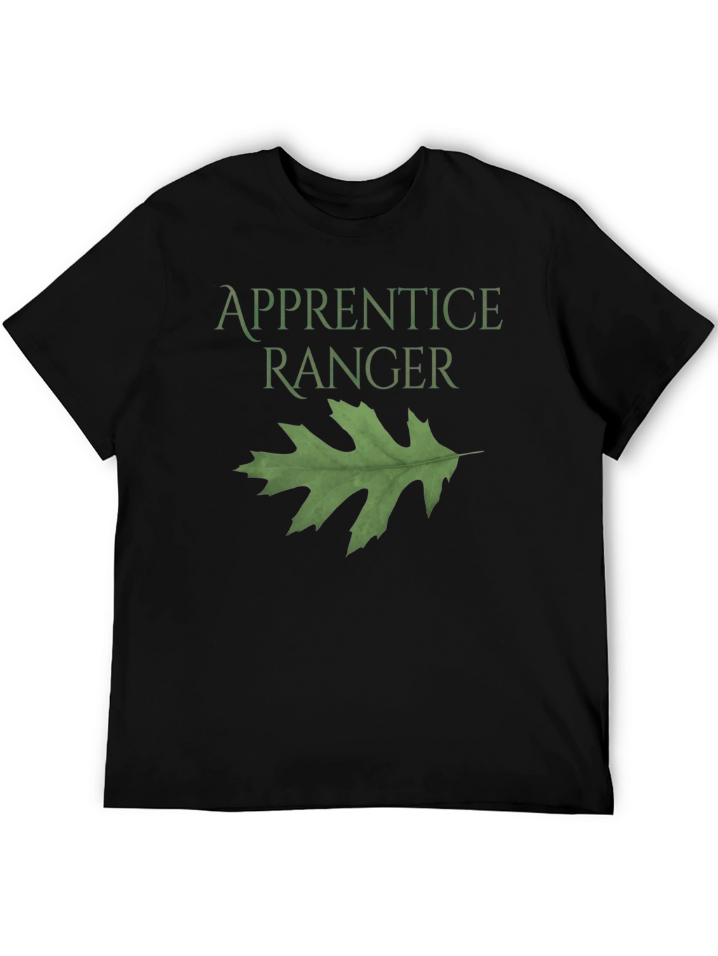 Apprentice Ranger Black T-Shirt with Leaf Design