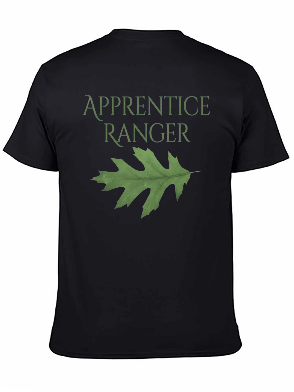 Apprentice Ranger Black T-Shirt with Leaf Design