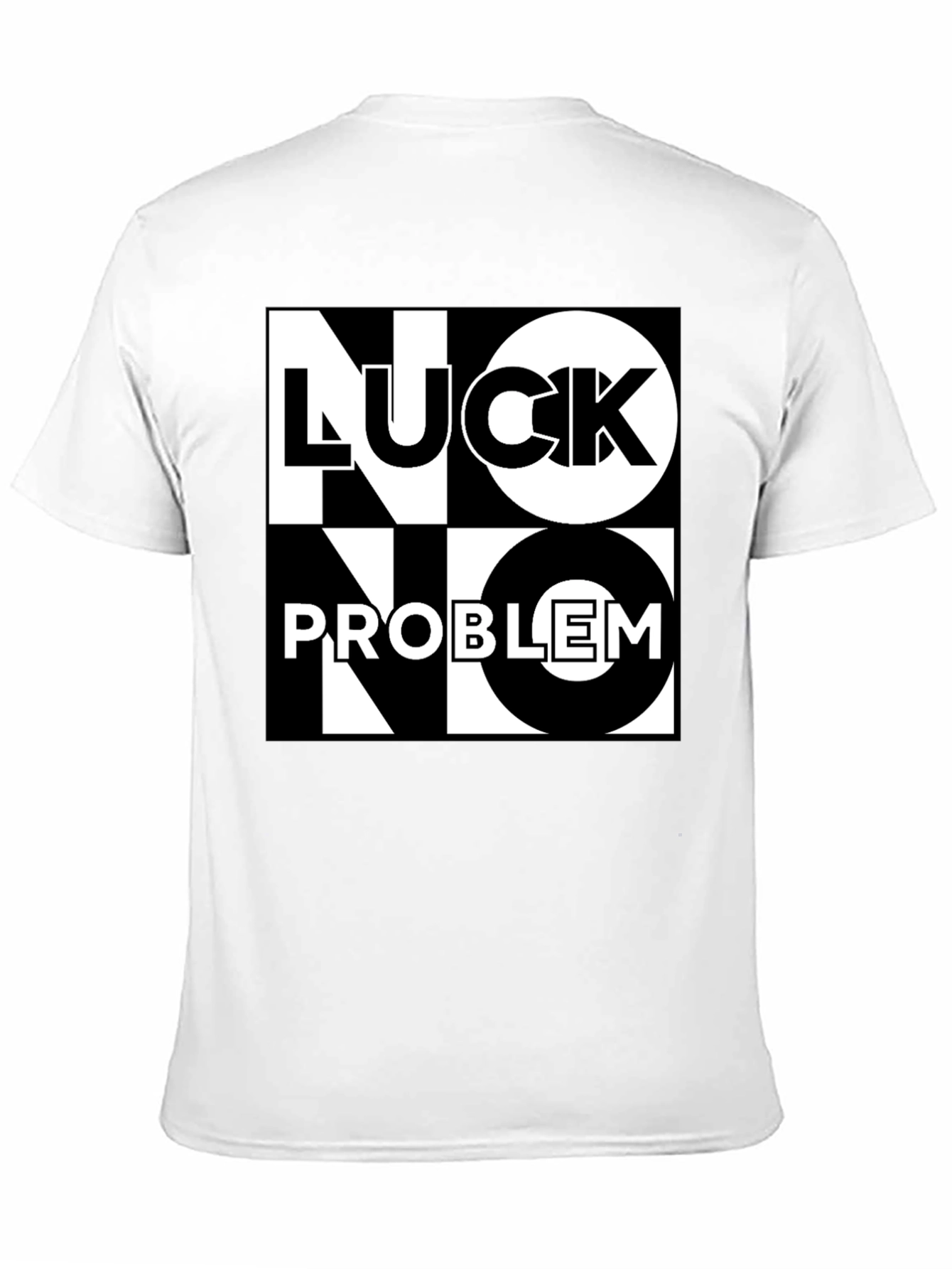 No Luck No Problem Black Graphic Tee