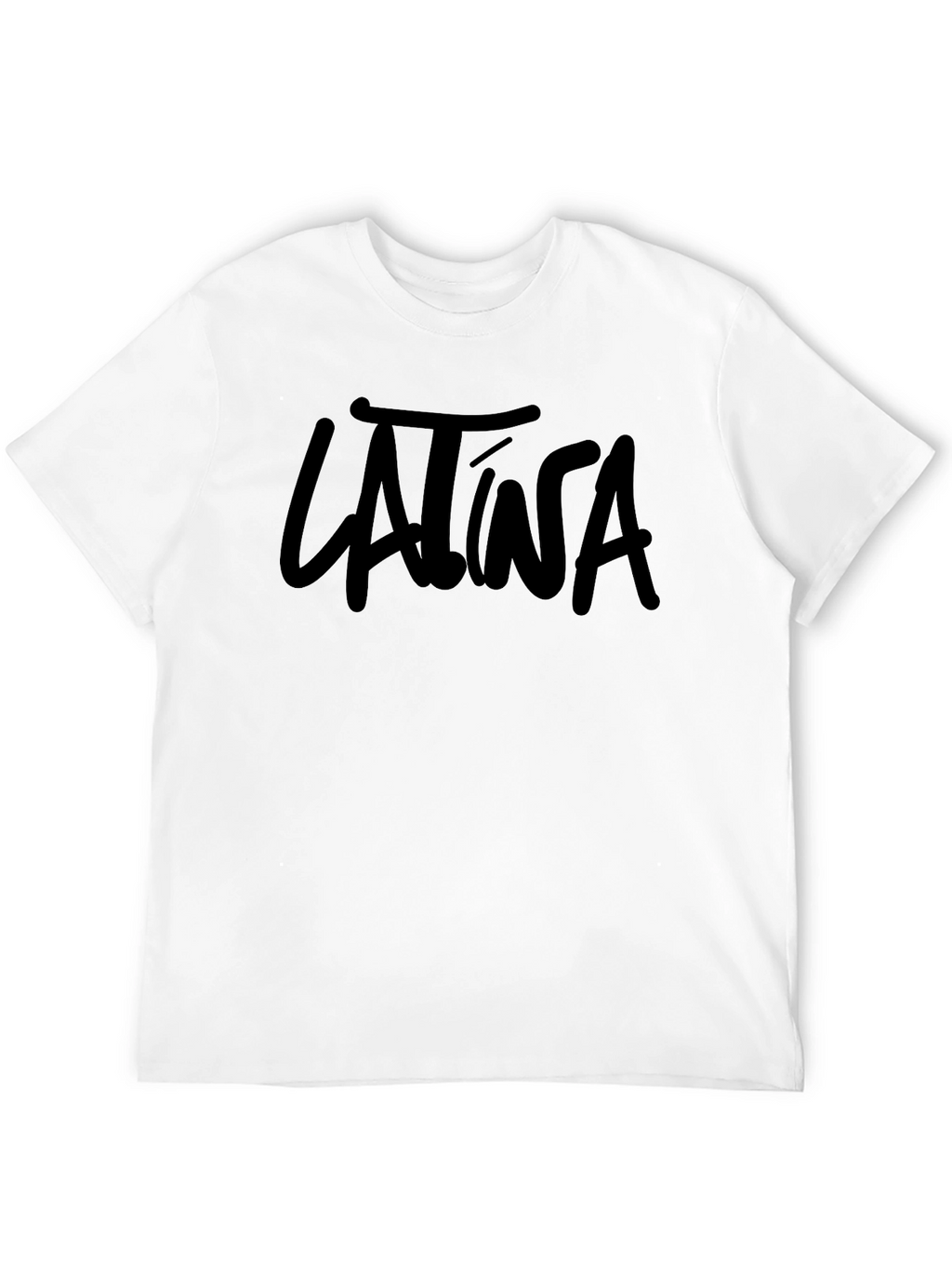 Latina Script Tee - Bold Black T-Shirt