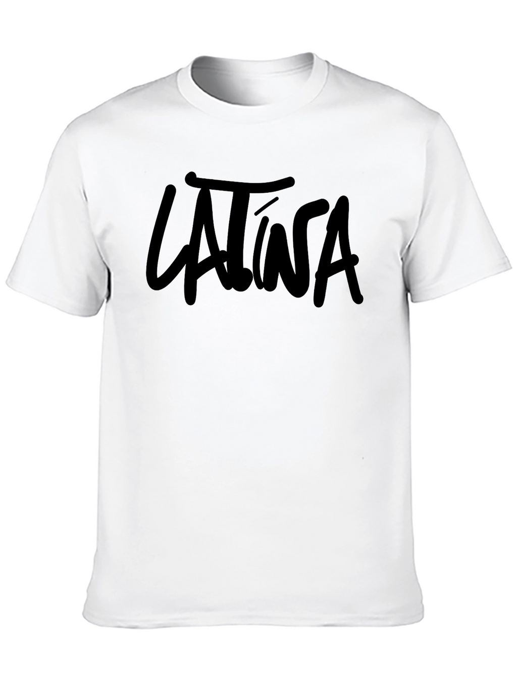 Latina Script Tee - Bold Black T-Shirt