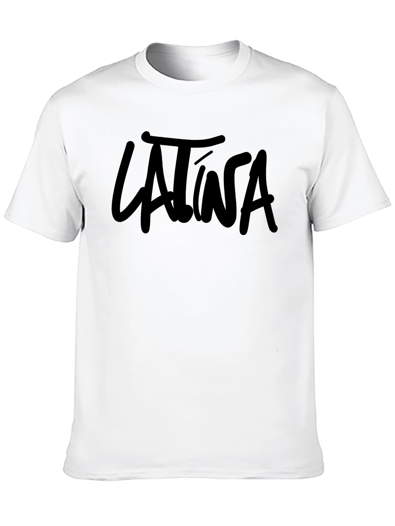 Latina Script Tee - Bold Black T-Shirt