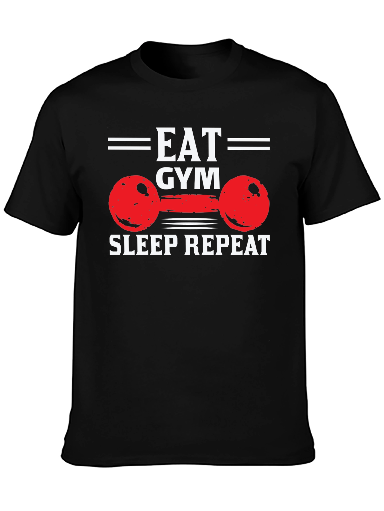 Eat Gym Sleep Repeat Graphic Tee - Workout Motivation