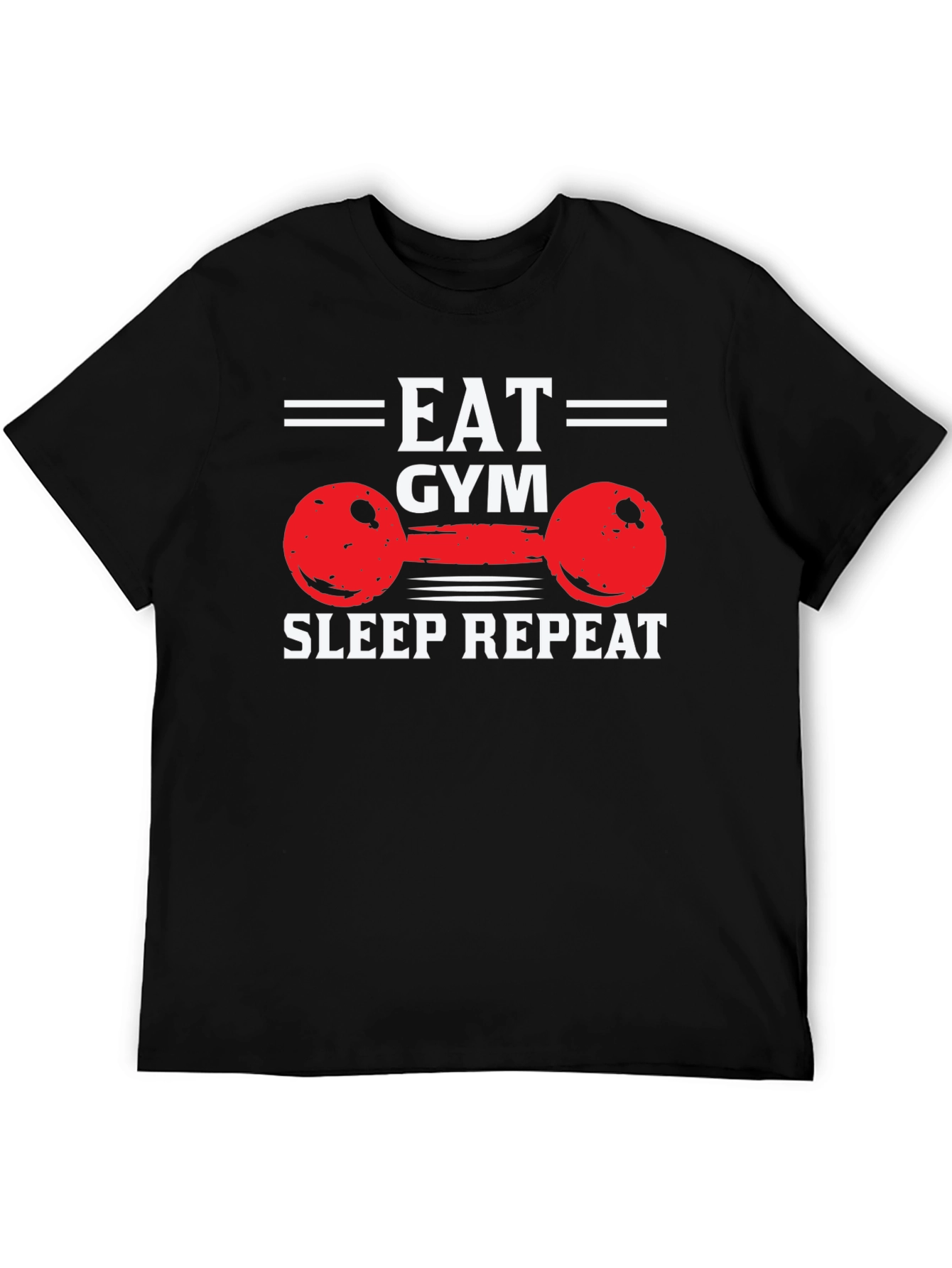 Eat Gym Sleep Repeat Graphic Tee - Workout Motivation