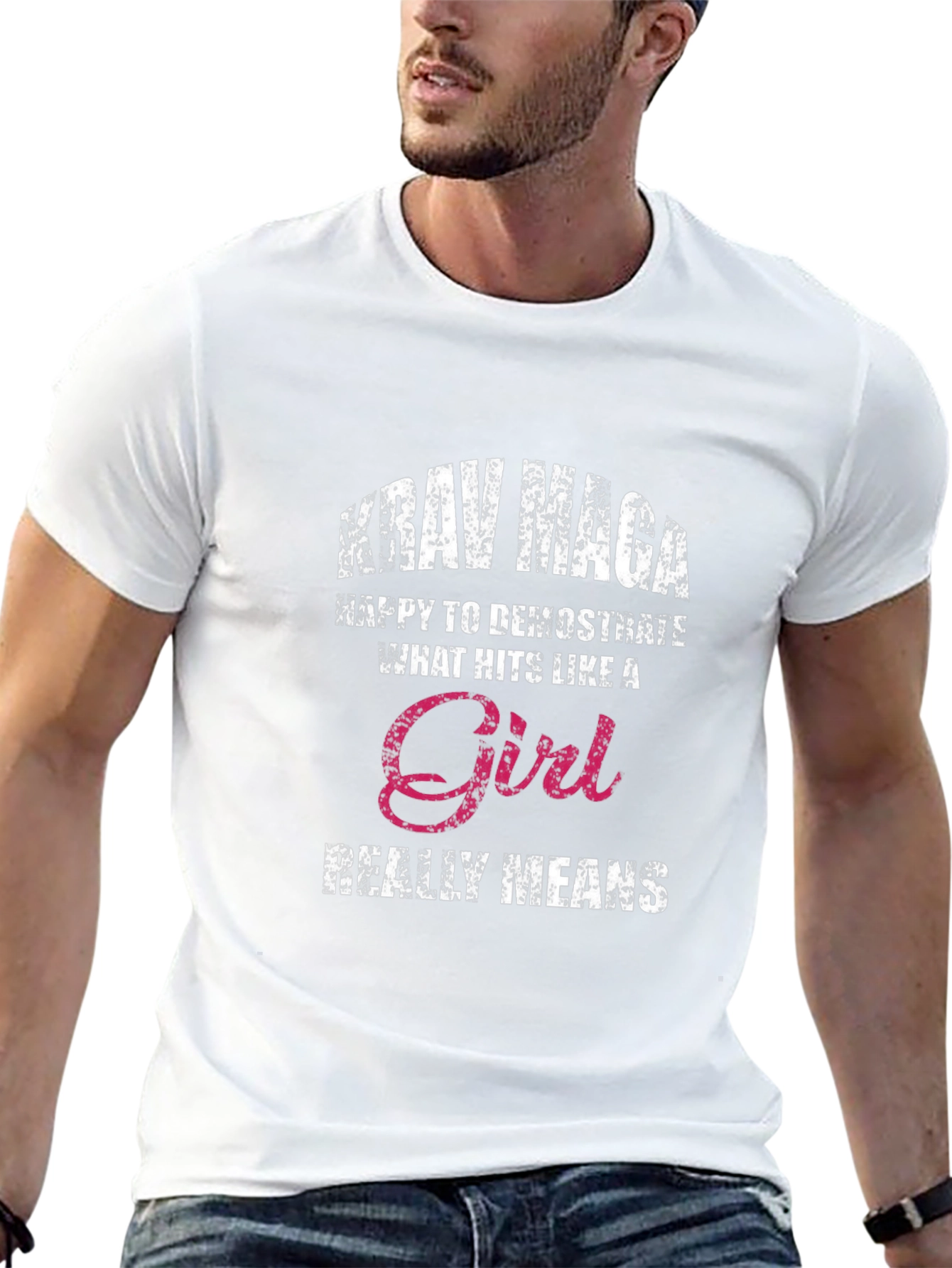 Krav Maga Hits Like A Girl Graphic T-Shirt