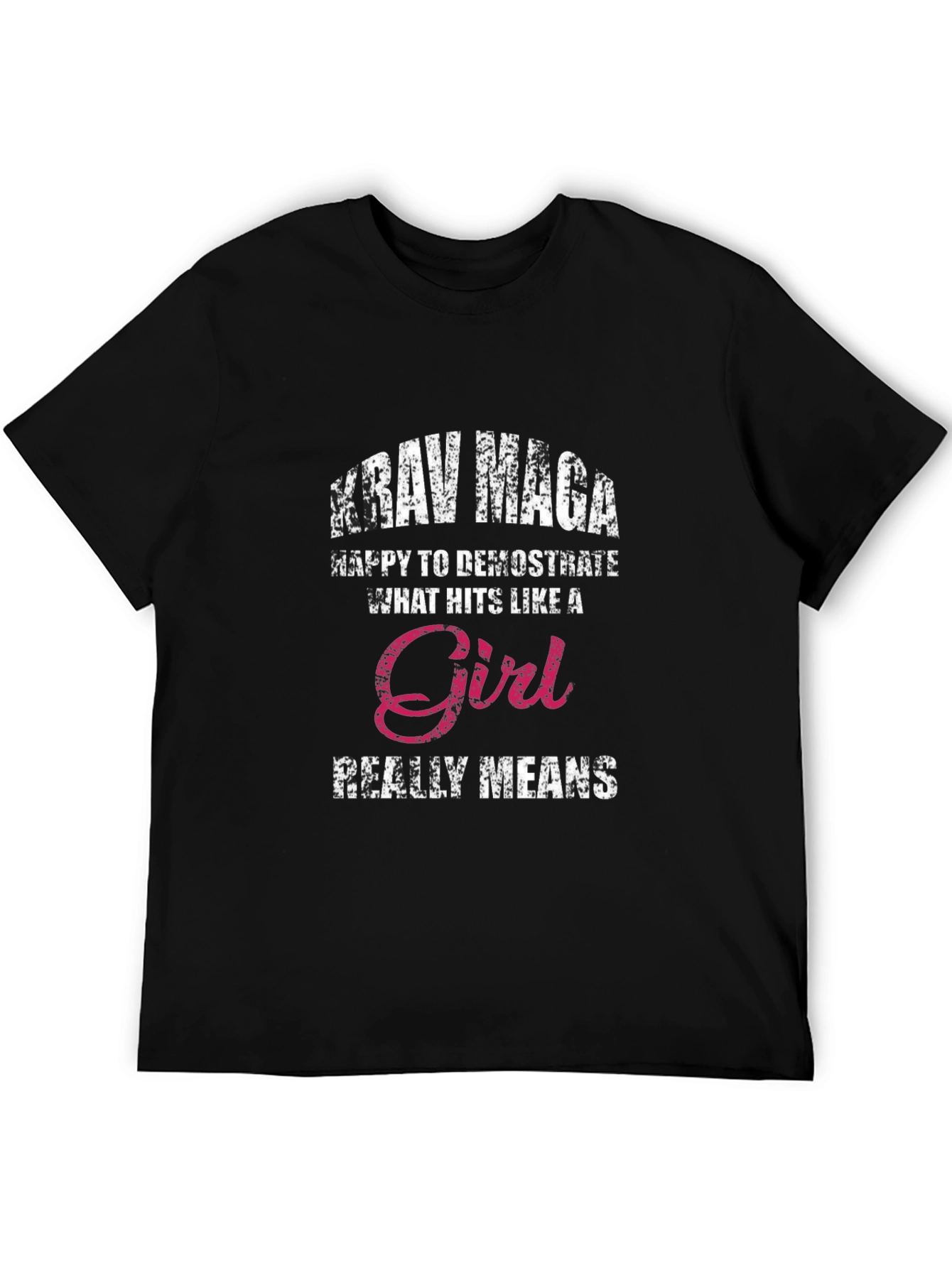 Krav Maga Hits Like A Girl Graphic T-Shirt