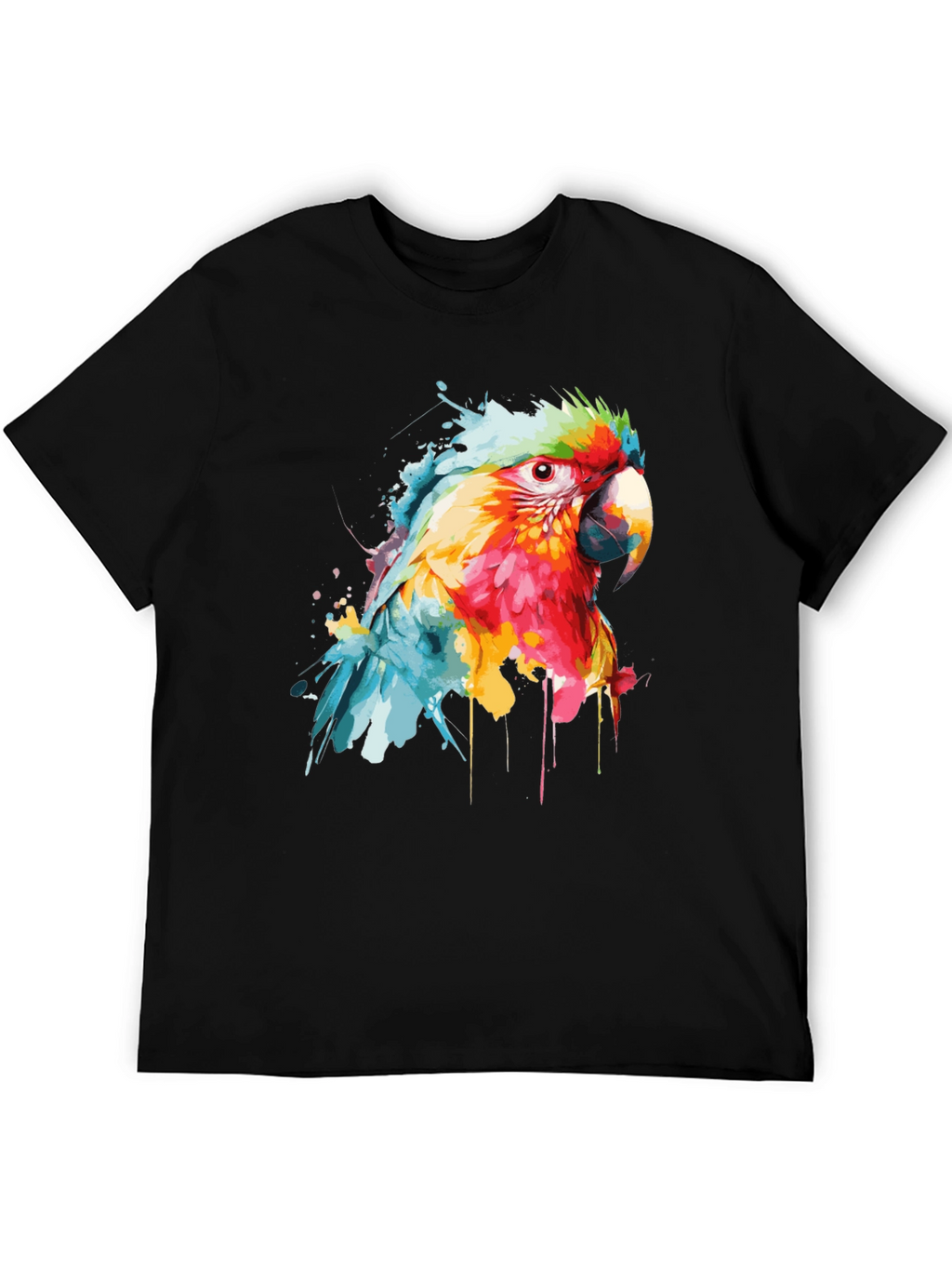 Watercolor Parrot Graphic T-Shirt
