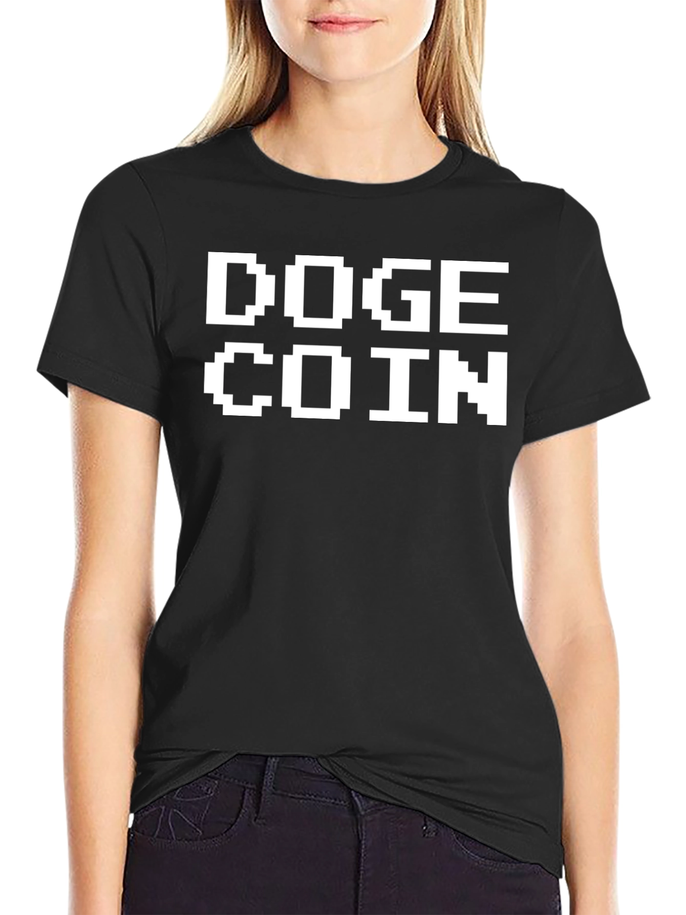 Doge Coin Black T-Shirt Crypto Meme Tee