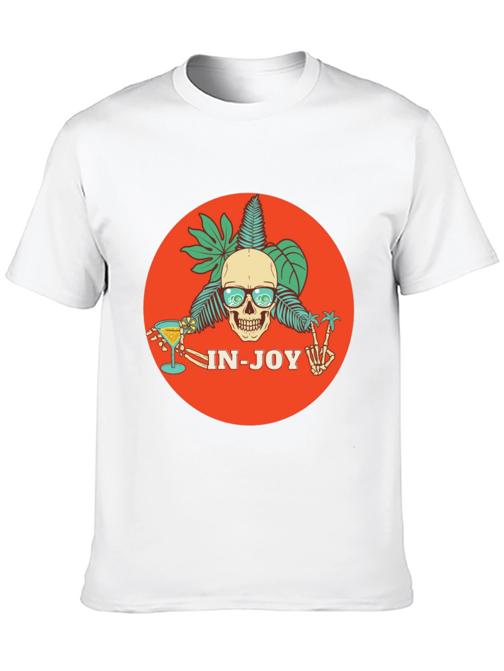 Skull Beach Party T-Shirt - In-Joy Summer Vibes!