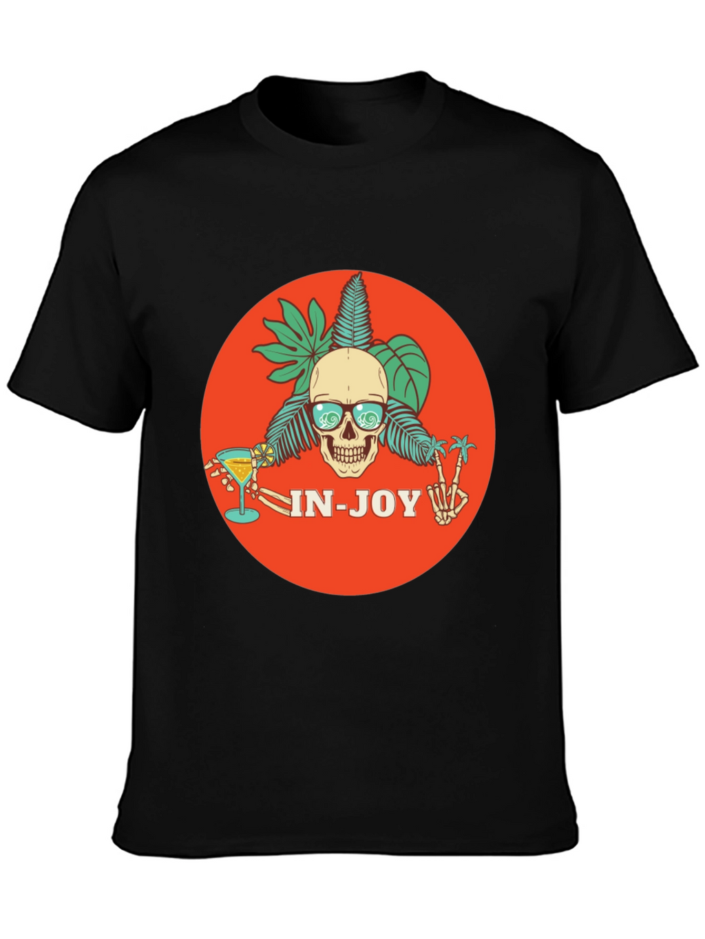 Skull Beach Party T-Shirt - In-Joy Summer Vibes!