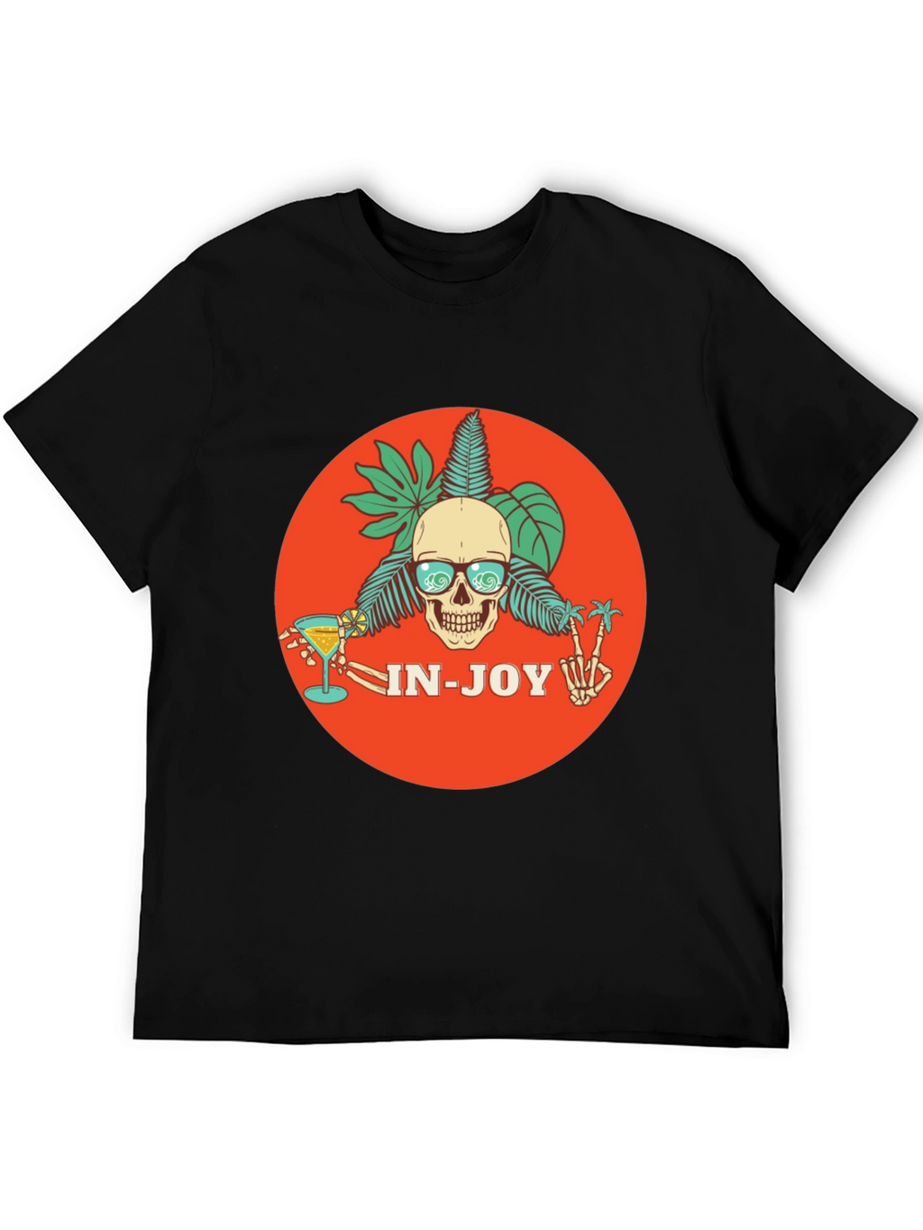 Skull Beach Party T-Shirt - In-Joy Summer Vibes!