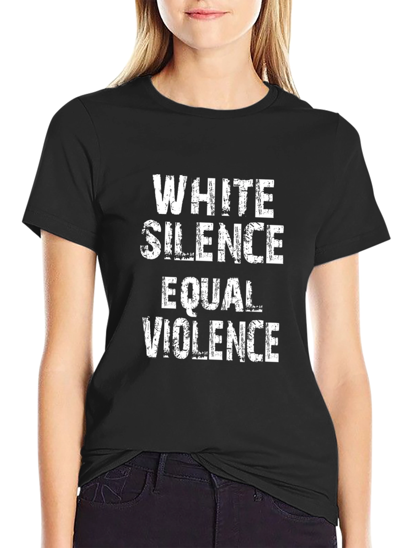 White Silence Equals Violence Graphic Tee