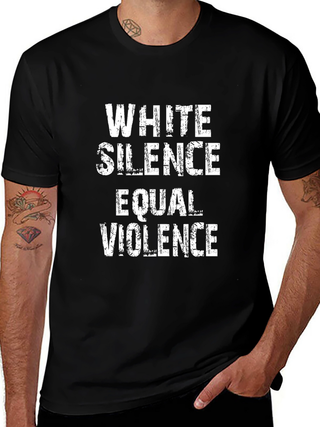White Silence Equals Violence Graphic Tee