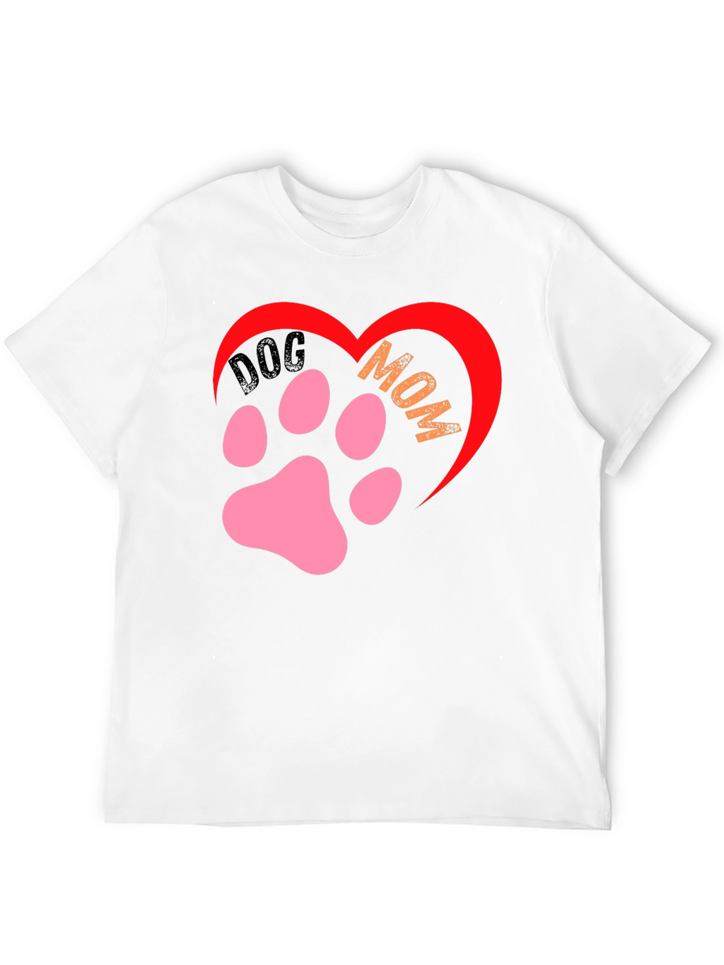 Dog Mom Paw Heart Graphic T-Shirt
