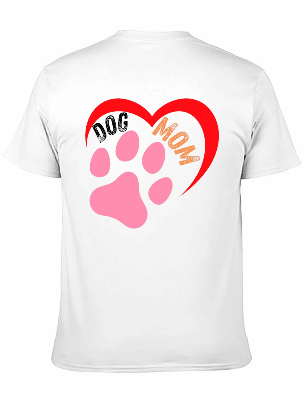 Dog Mom Paw Heart Graphic T-Shirt
