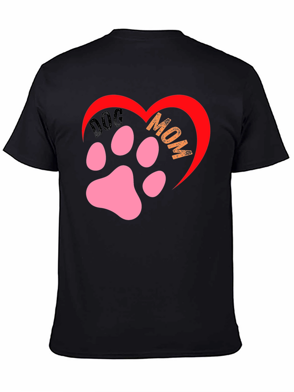 Dog Mom Paw Heart Graphic T-Shirt