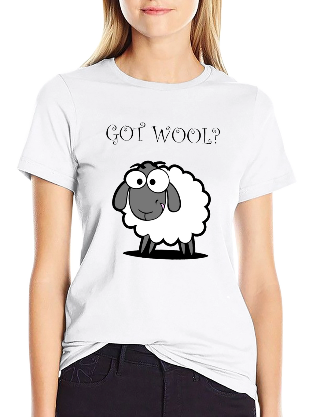 Got Wool? Sheep Graphic T-Shirt - Black Cotton Tee