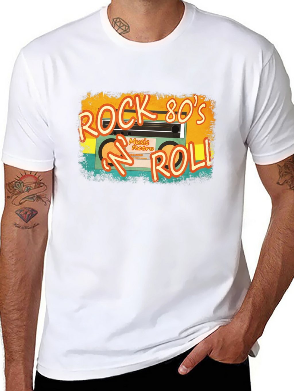 Rock 80s N Roll Retro Music T-Shirt