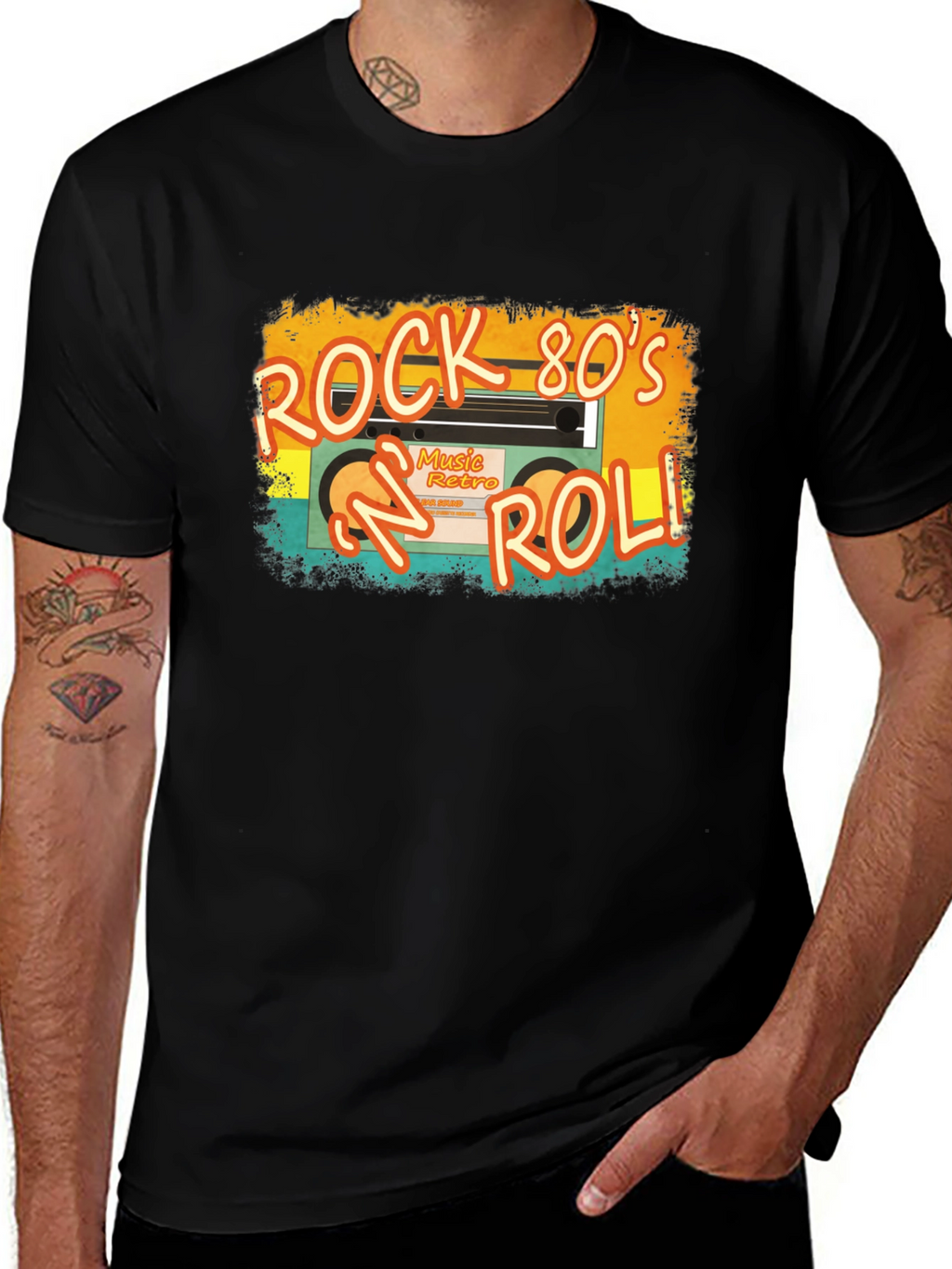 Rock 80s N Roll Retro Music T-Shirt