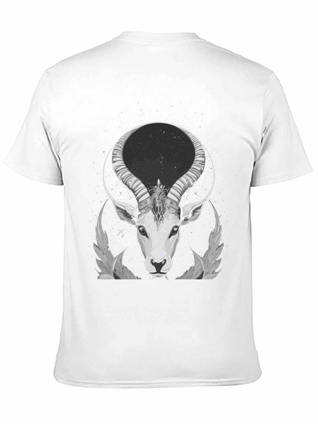 Cosmic Antelope Graphic Tee - Black Cotton Blend