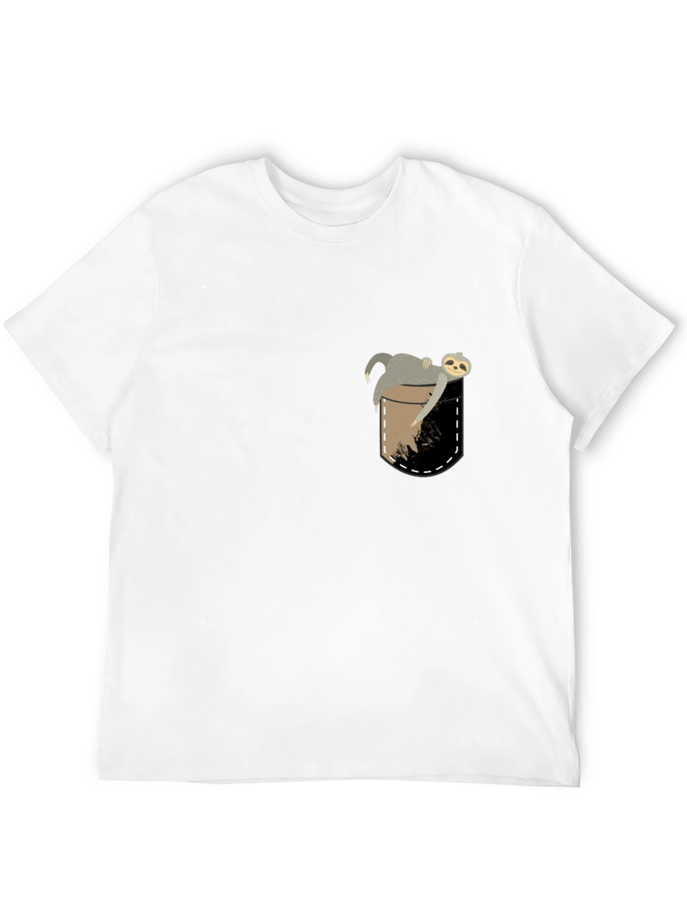 Sloth Pocket T-Shirt - Funny Lazy Animal Tee