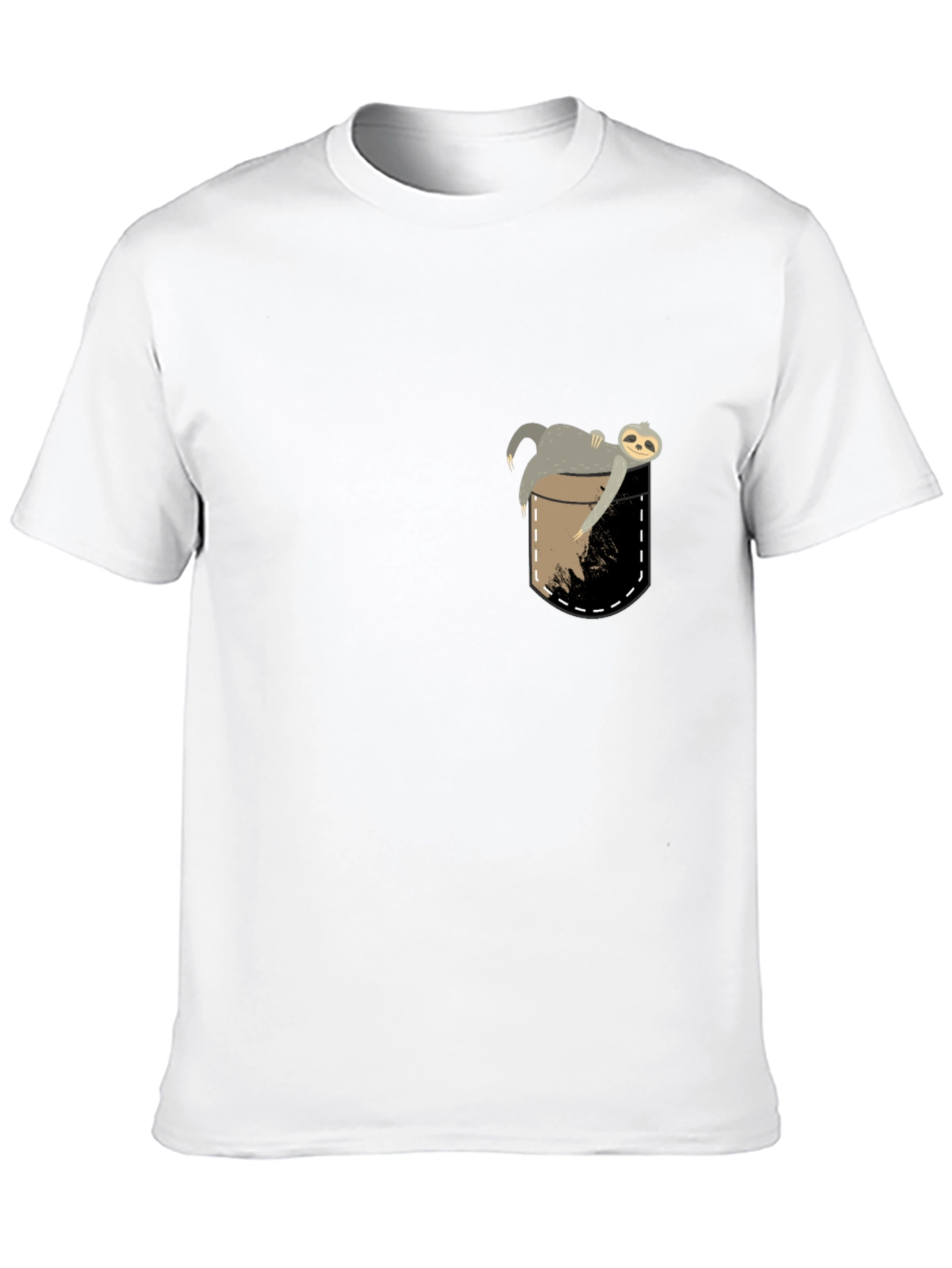 Sloth Pocket T-Shirt - Funny Lazy Animal Tee