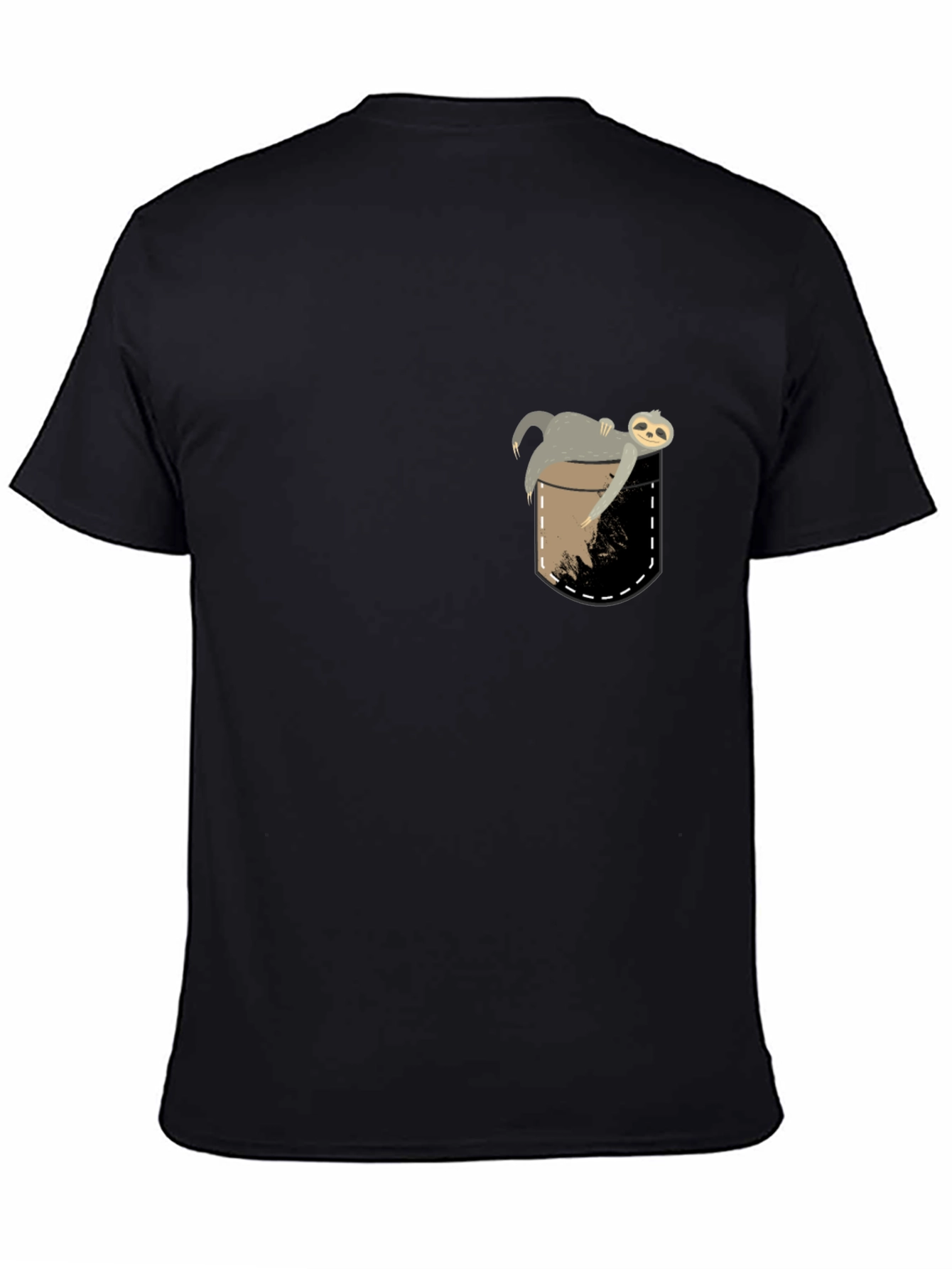 Sloth Pocket T-Shirt - Funny Lazy Animal Tee