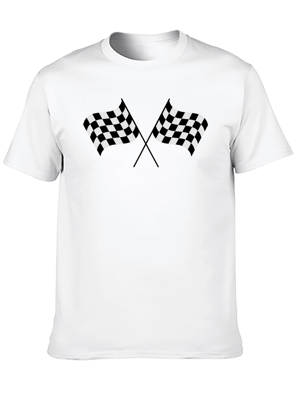 Checkered Flags Graphic Tee - Race Day Style