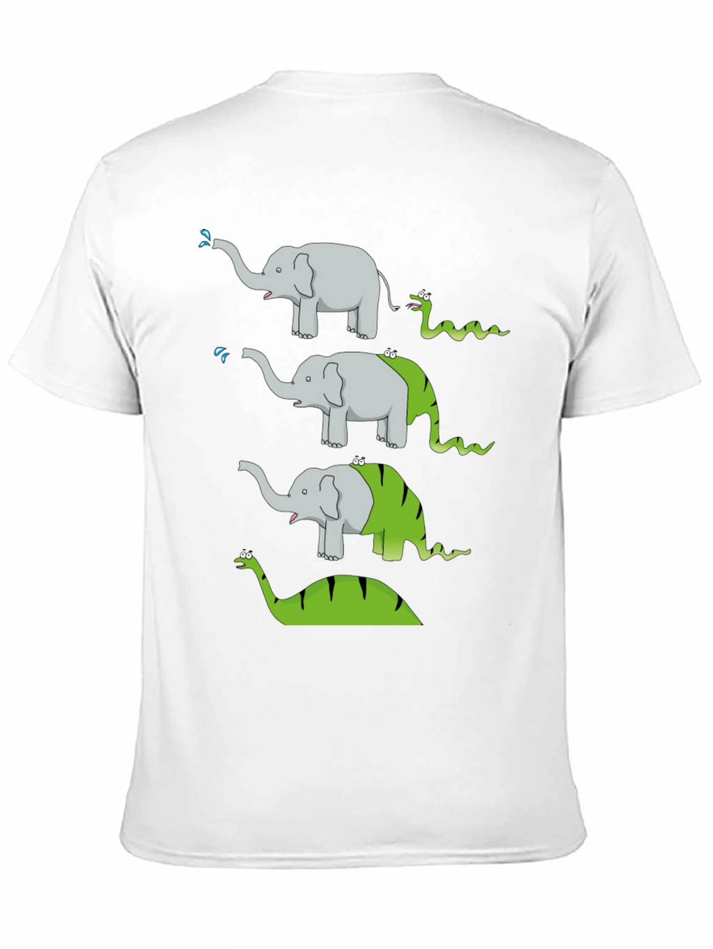 Elephant Snake Evolution Black T-Shirt