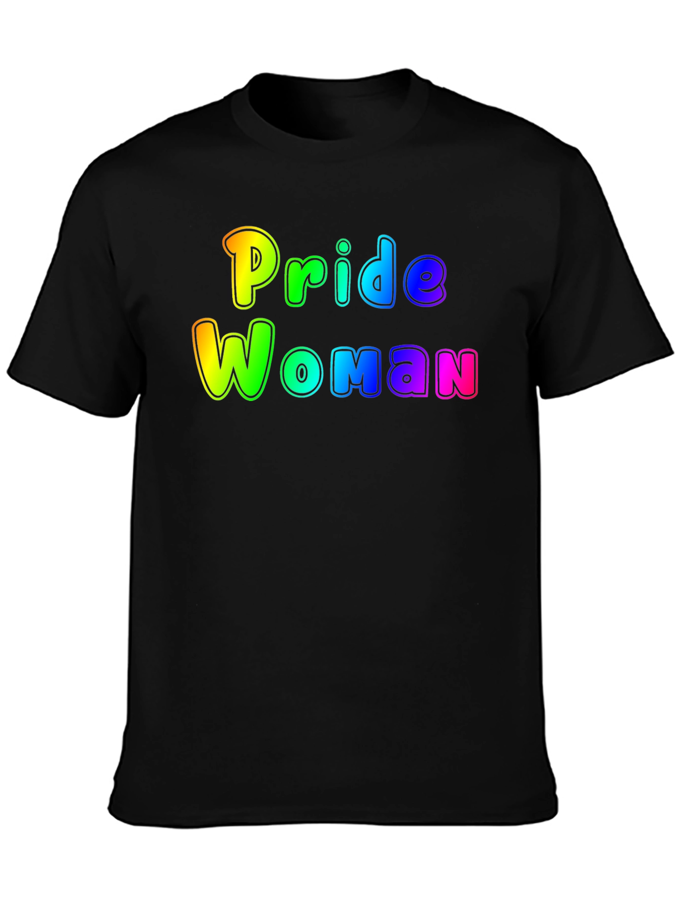 Pride Woman Rainbow Graphic T-Shirt - Black