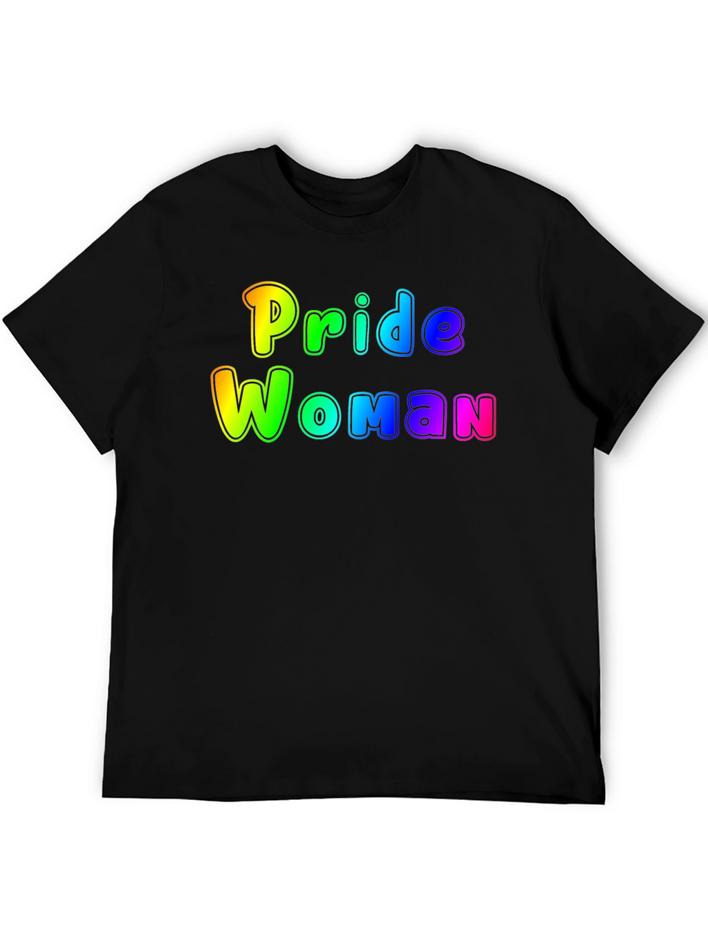 Pride Woman Rainbow Graphic T-Shirt - Black