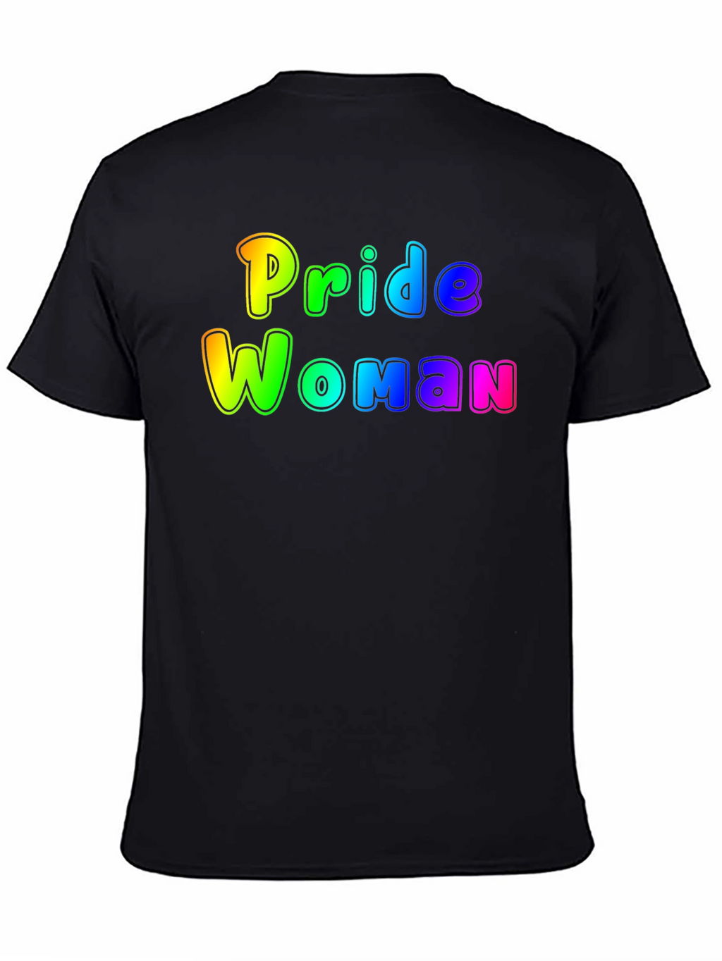 Pride Woman Rainbow Graphic T-Shirt - Black