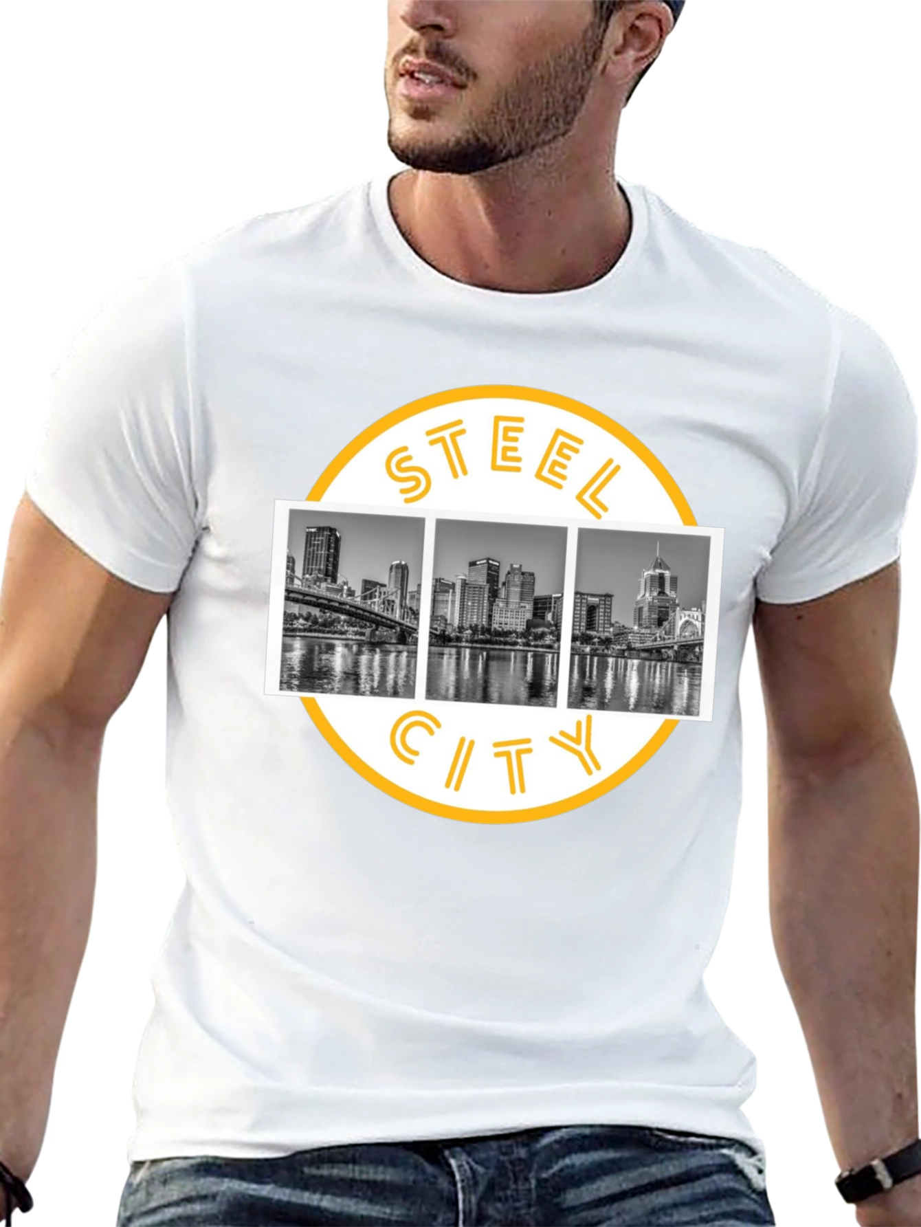 Steel City Skyline Graphic T-Shirt