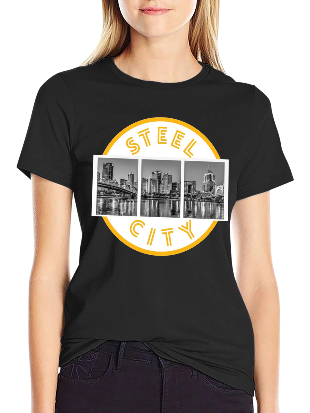 Steel City Skyline Graphic T-Shirt
