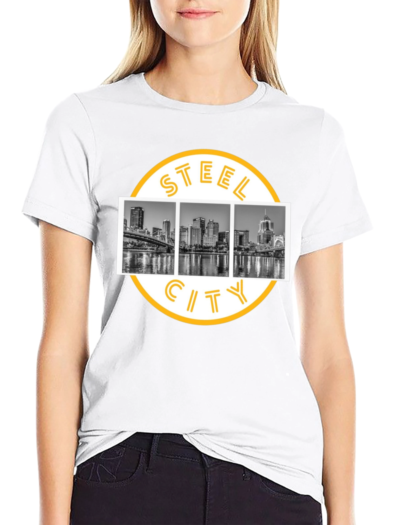 Steel City Skyline Graphic T-Shirt