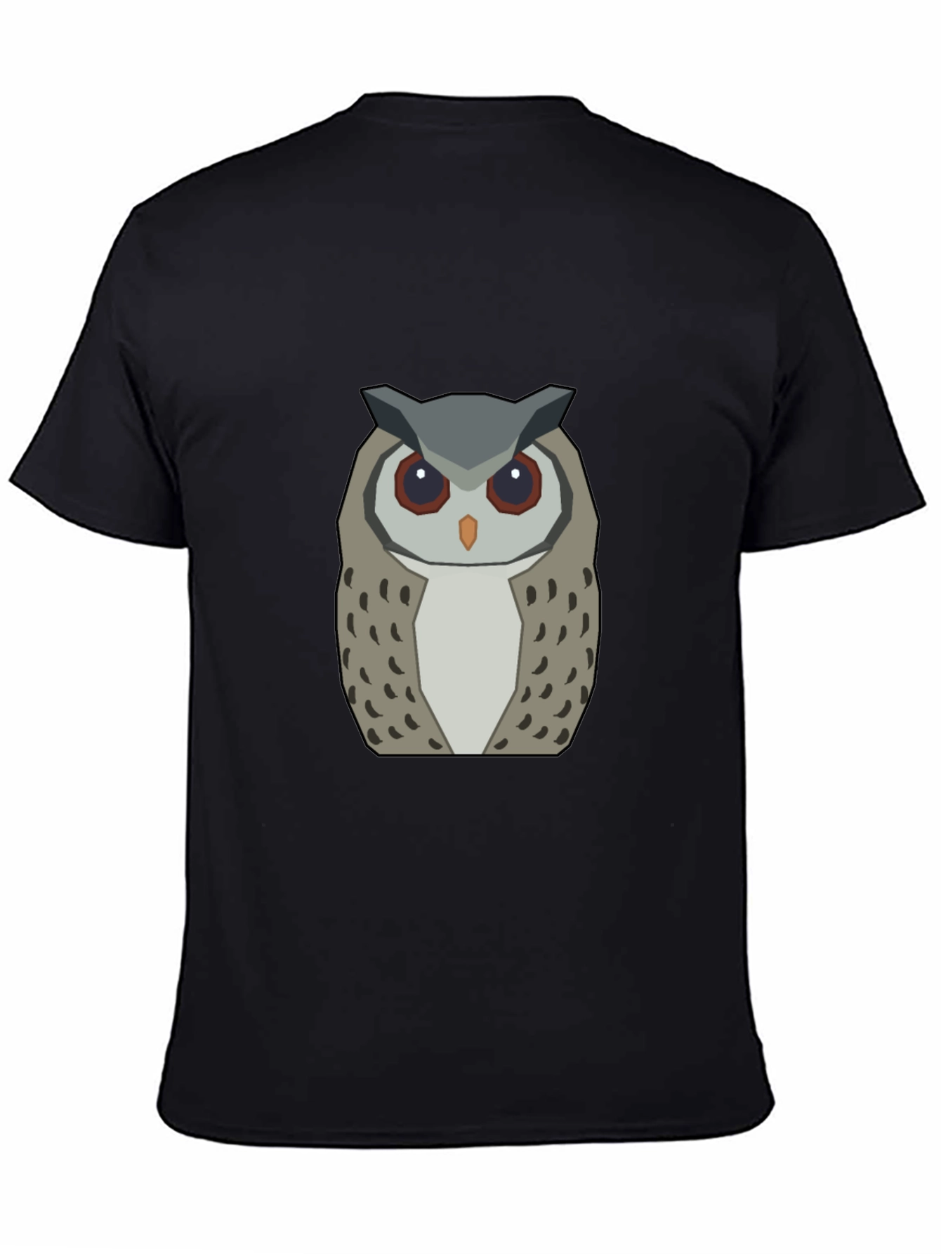 Geometric Owl Graphic Tee - Modern Design