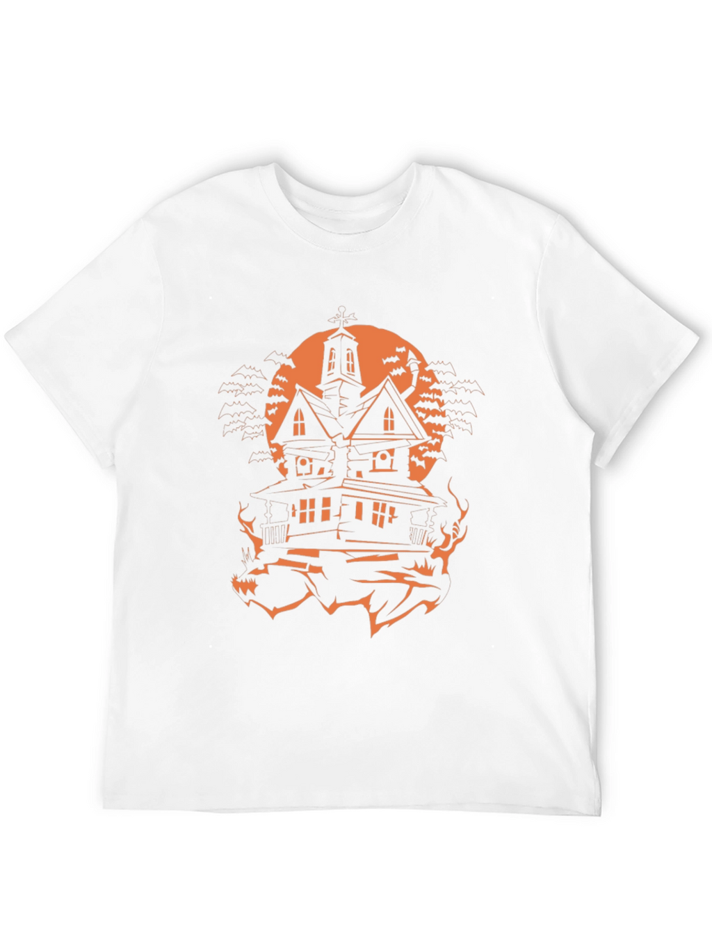 Halloween Haunted House Graphic Tee - Spooky Season