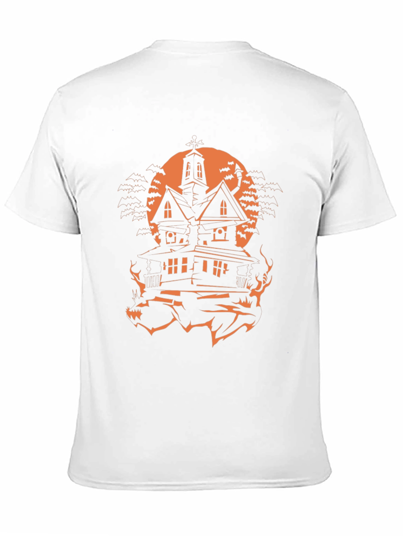 Halloween Haunted House Graphic Tee - Spooky Season