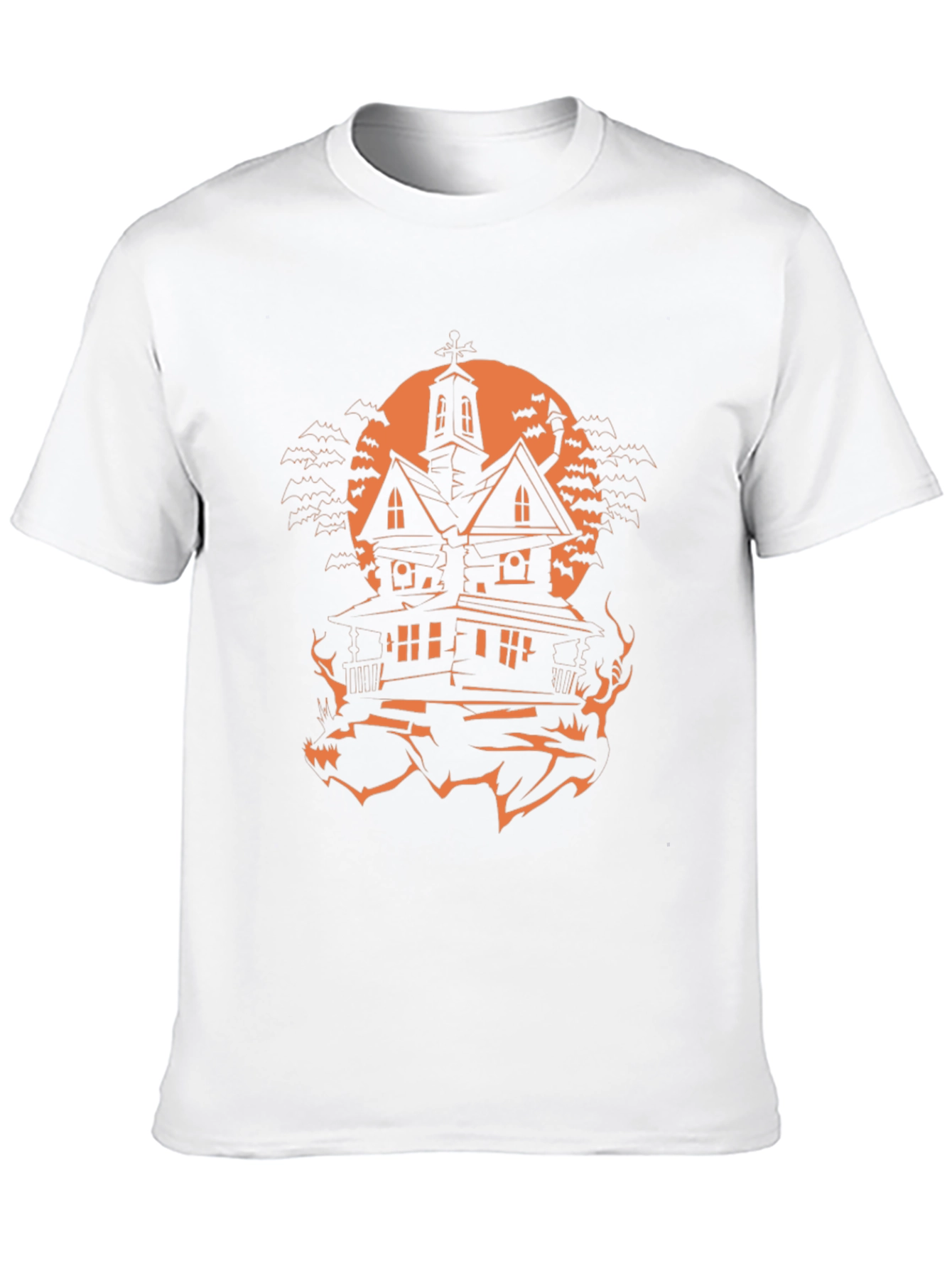 Halloween Haunted House Graphic Tee - Spooky Season