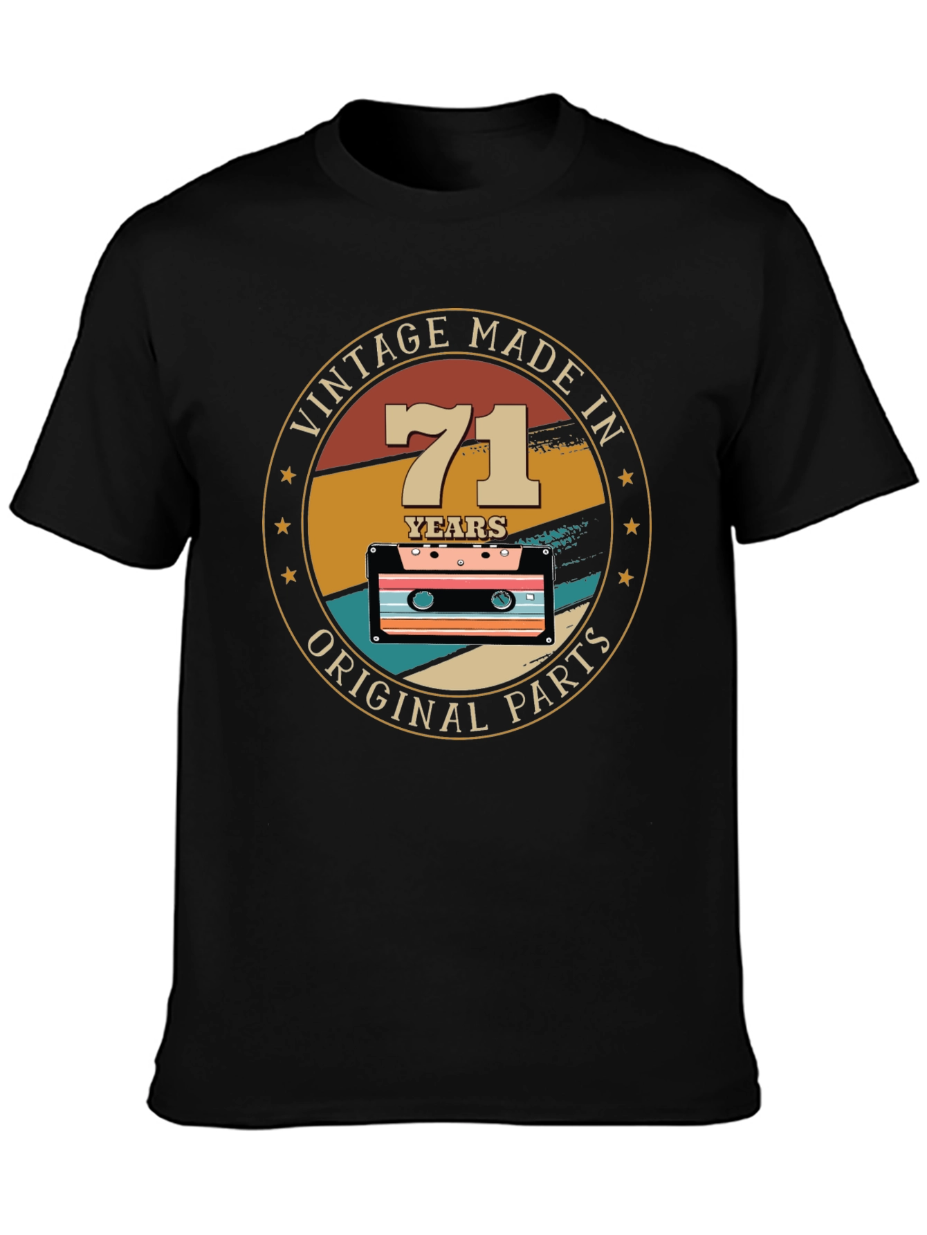 Vintage 71 Years Original Parts Graphic T-Shirt