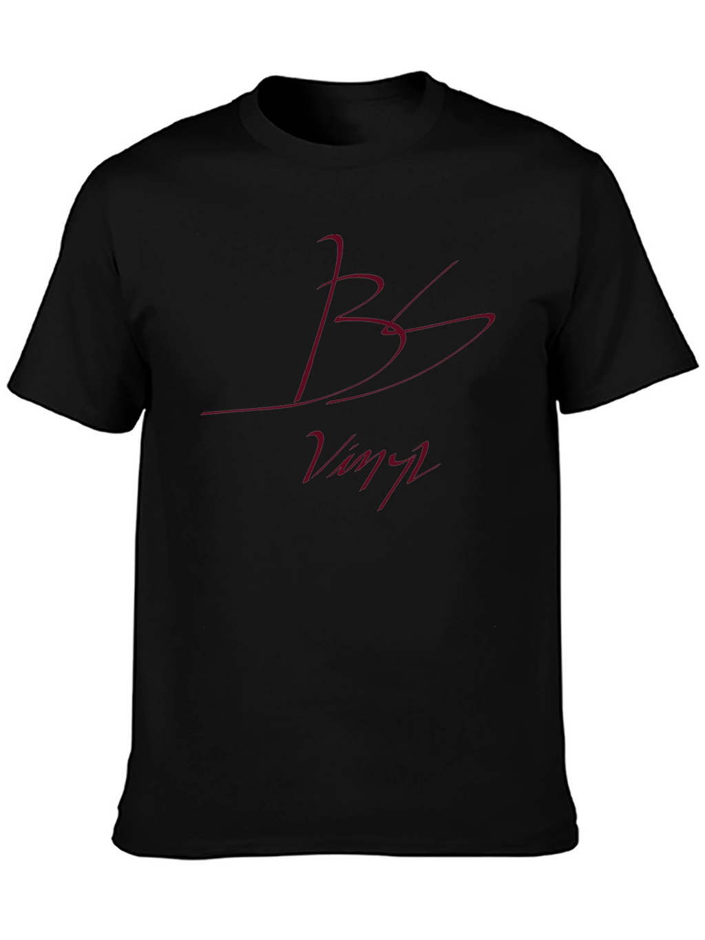 BS Vinyl Graphic Tee - Black Casual T-Shirt