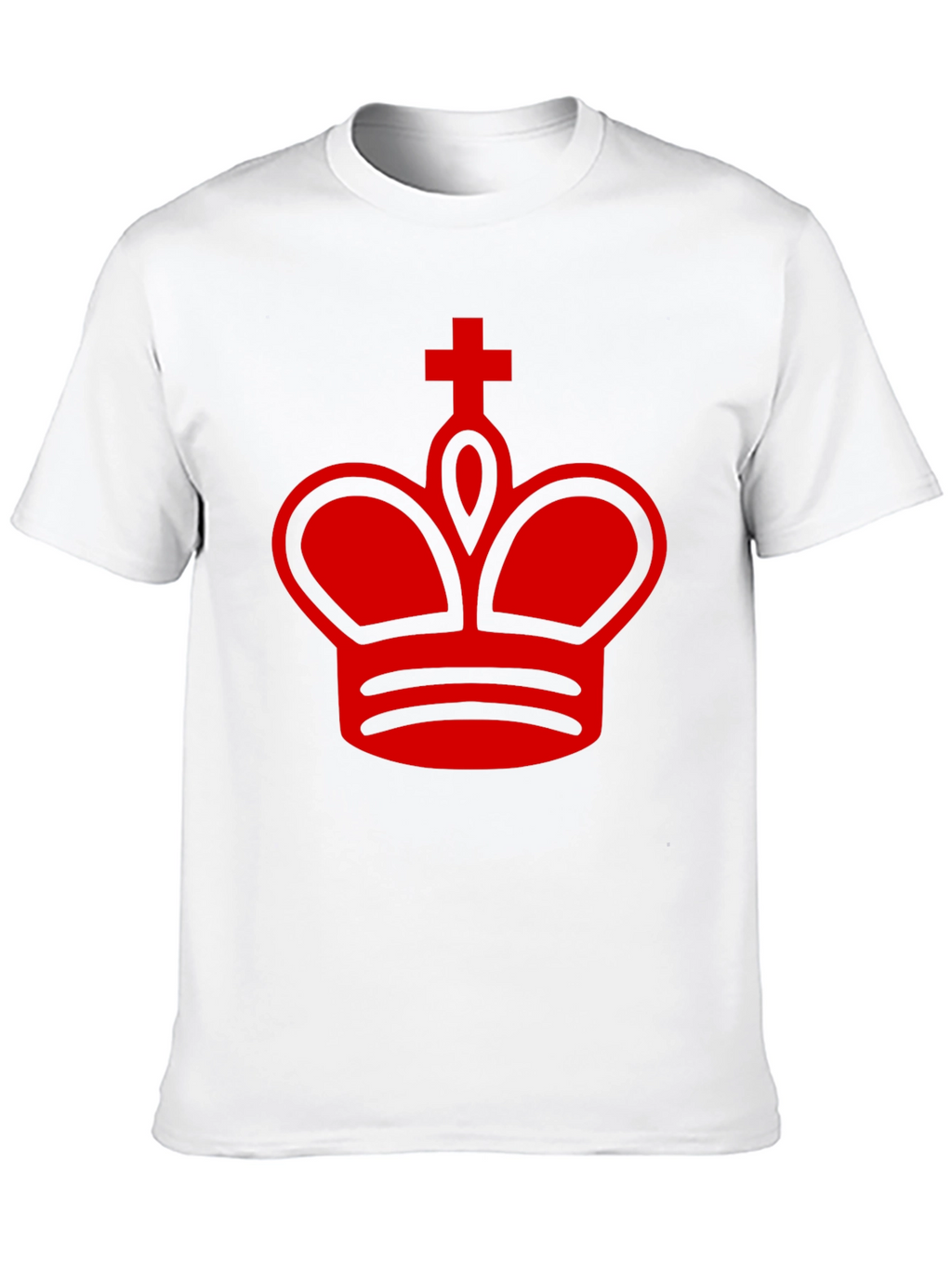 King Chess Piece Graphic Tee - Red Crown Design
