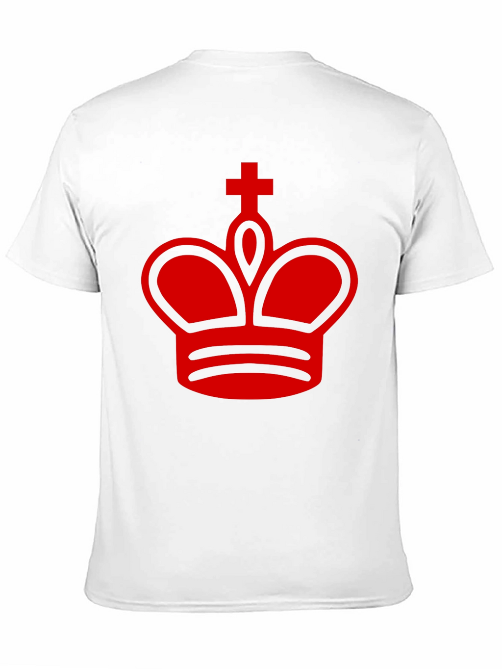 King Chess Piece Graphic Tee - Red Crown Design
