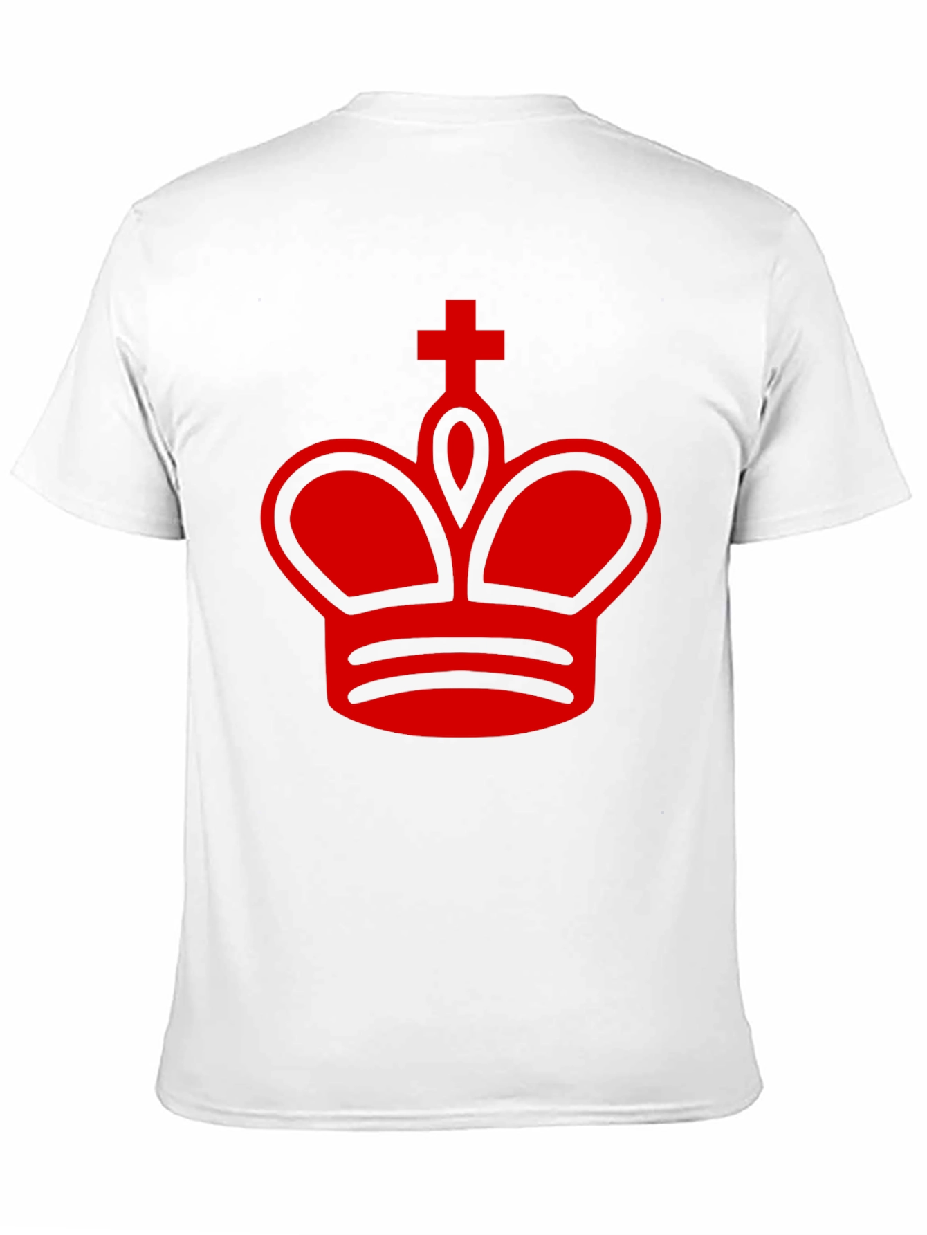 King Chess Piece Graphic Tee - Red Crown Design