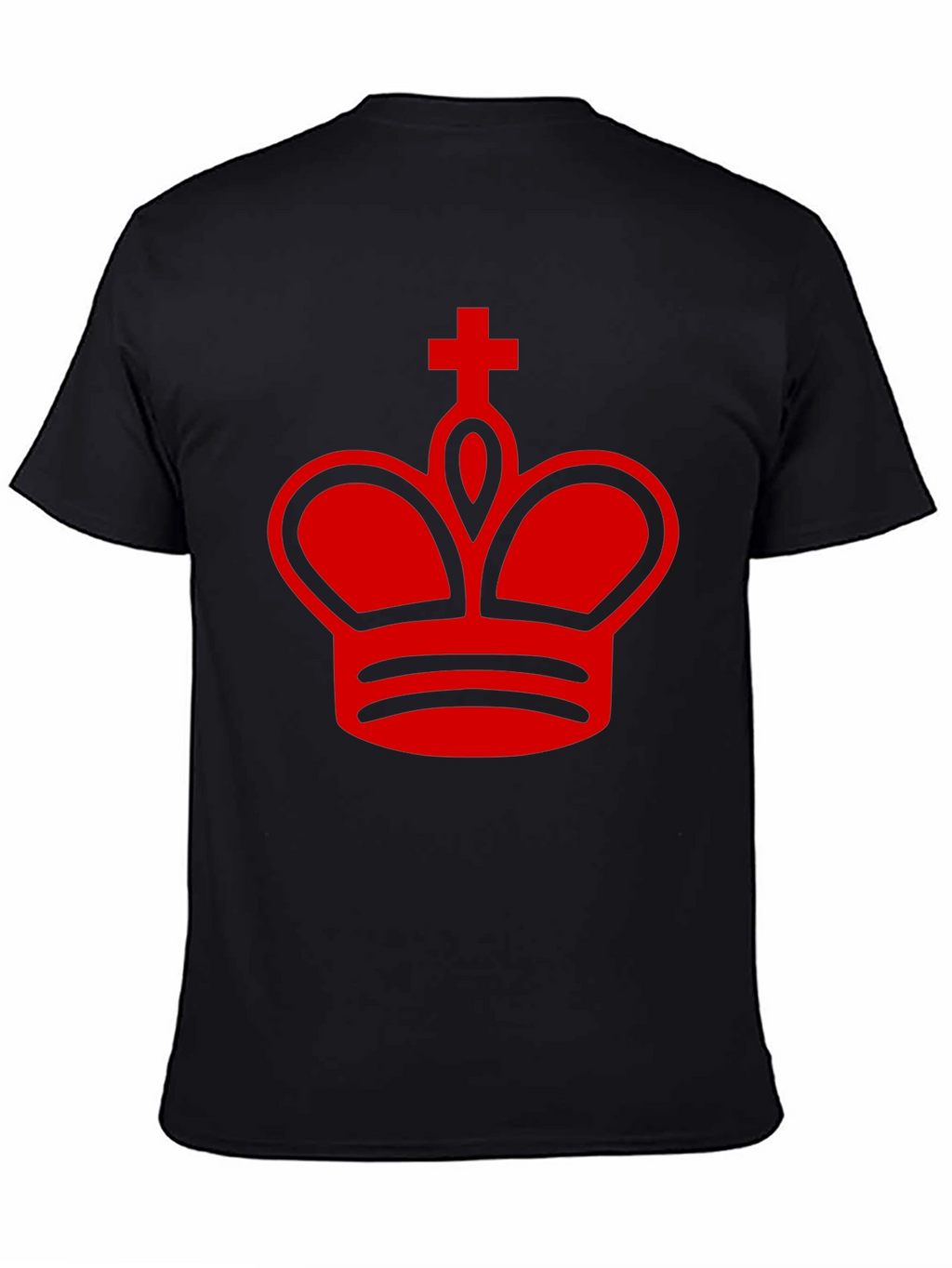 King Chess Piece Graphic Tee - Red Crown Design