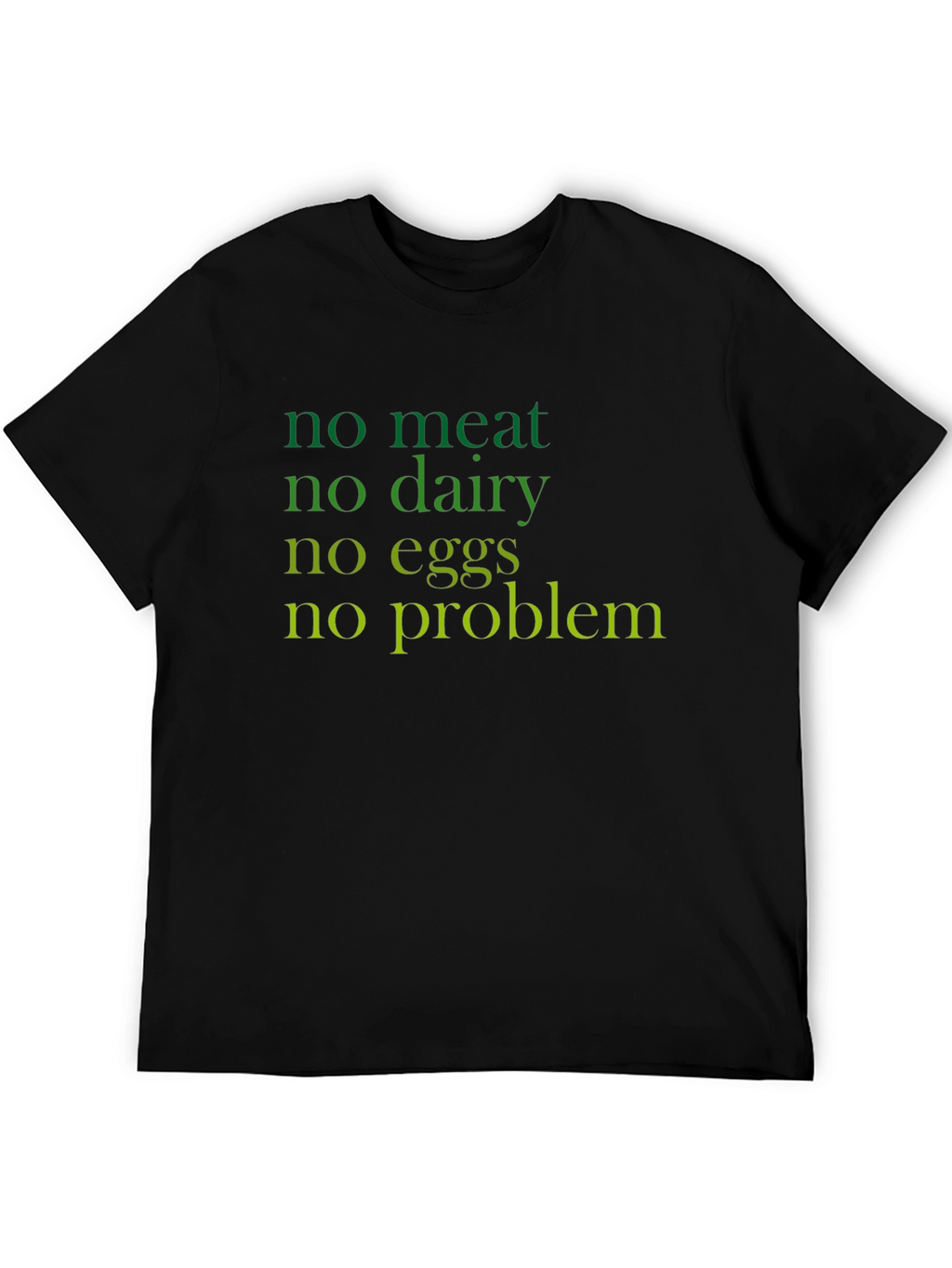 Vegan Life Black T-Shirt - No Meat No Dairy
