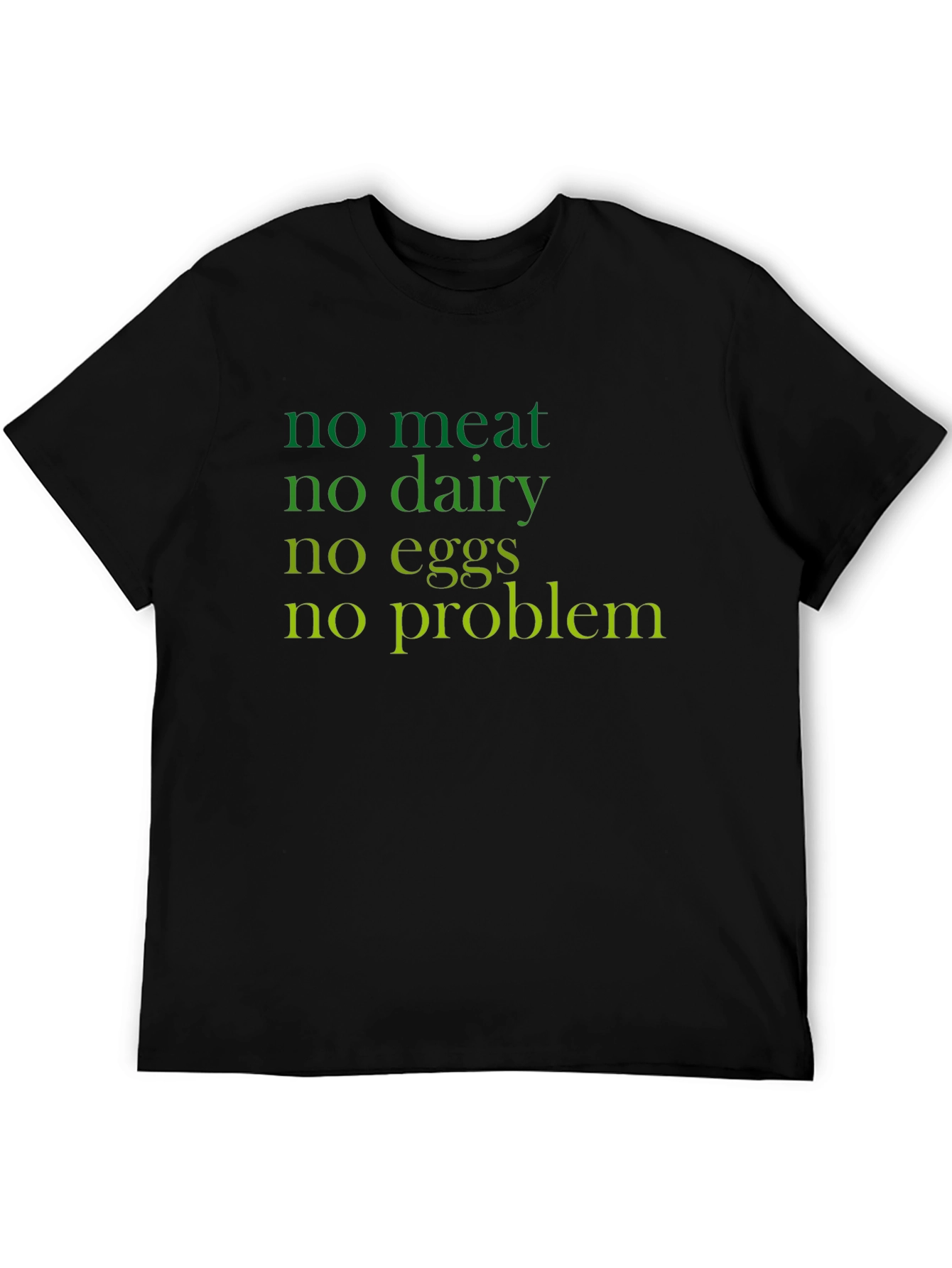 Vegan Life Black T-Shirt - No Meat No Dairy