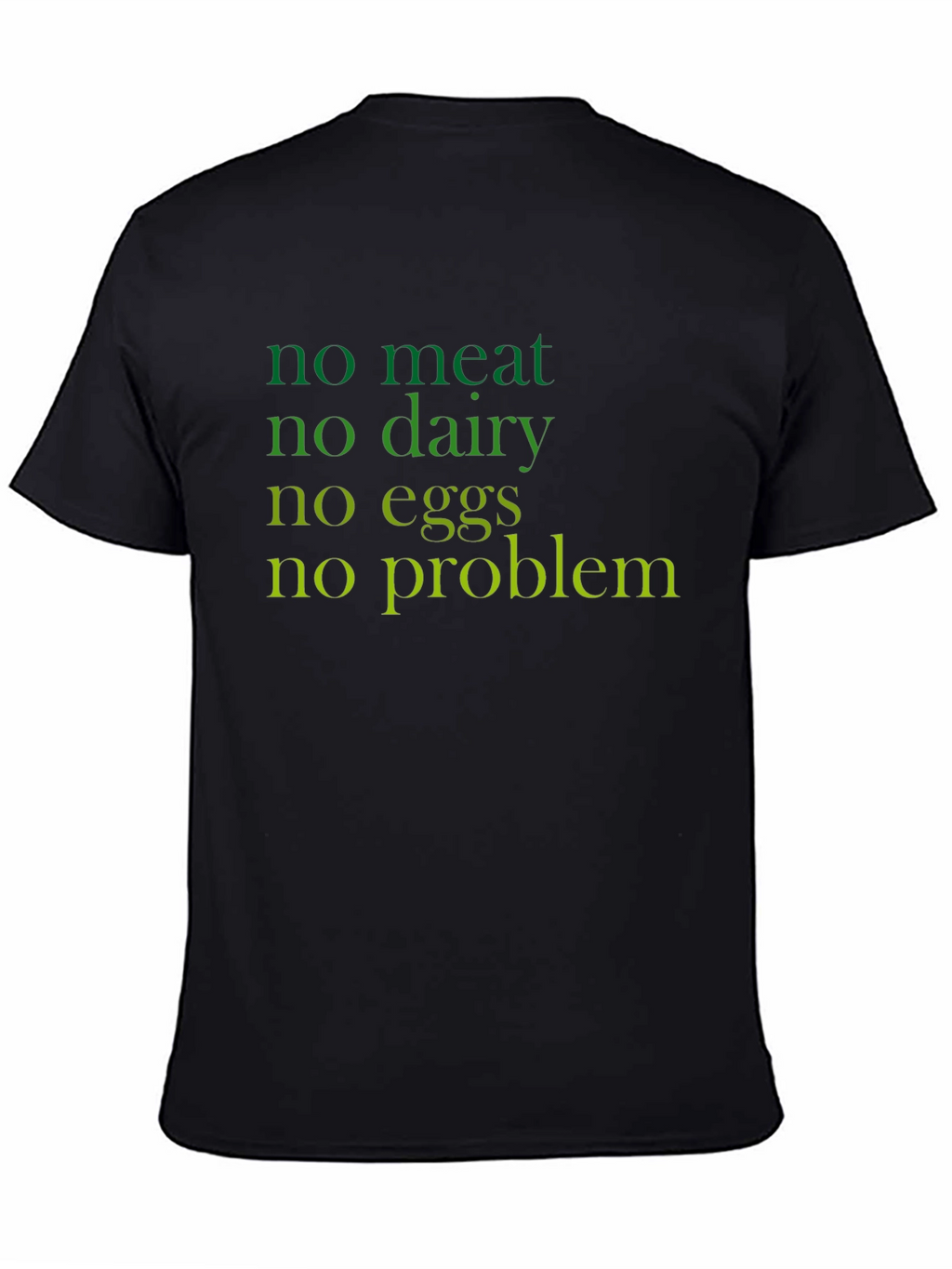 Vegan Life Black T-Shirt - No Meat No Dairy