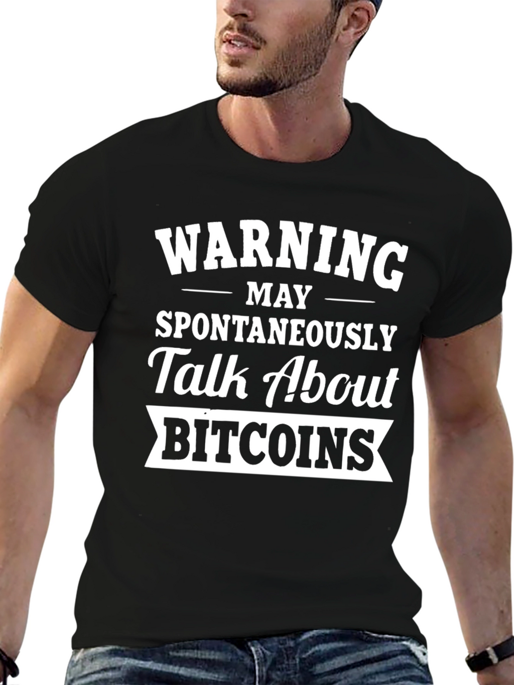 Warning May Spontaneously Talk About Bitcoins T-Shirt