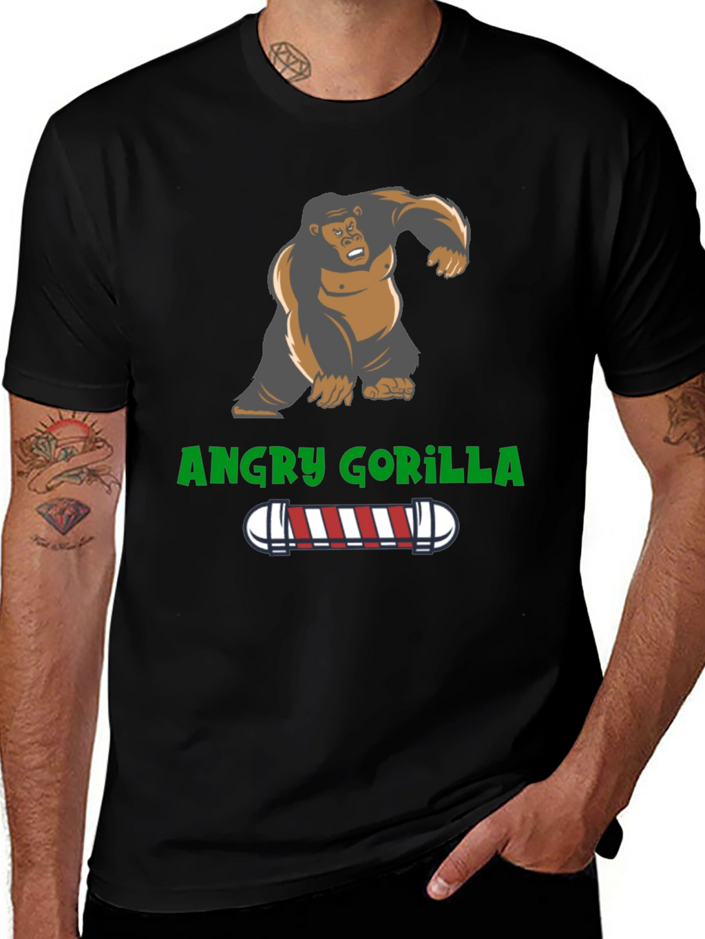 Angry Gorilla Barber T-Shirt - Unique Design